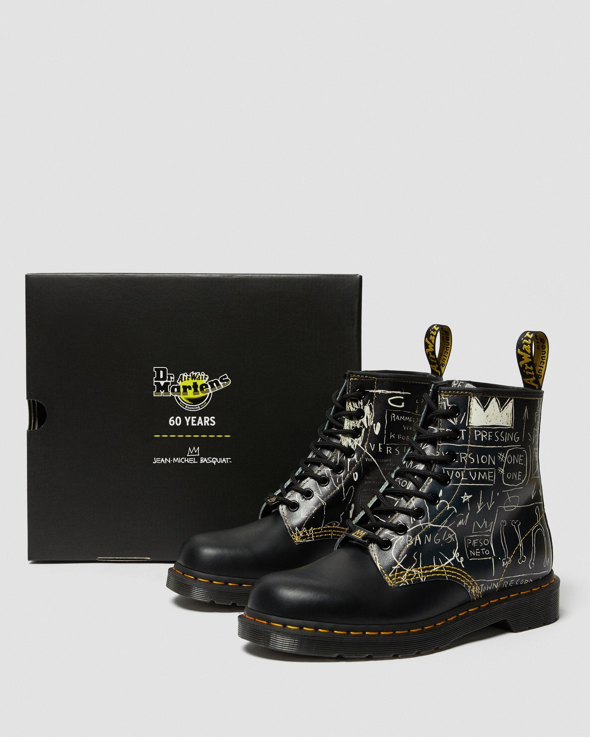1460 Basquiat Leather Lace Up Boots in Black | Dr. Martens