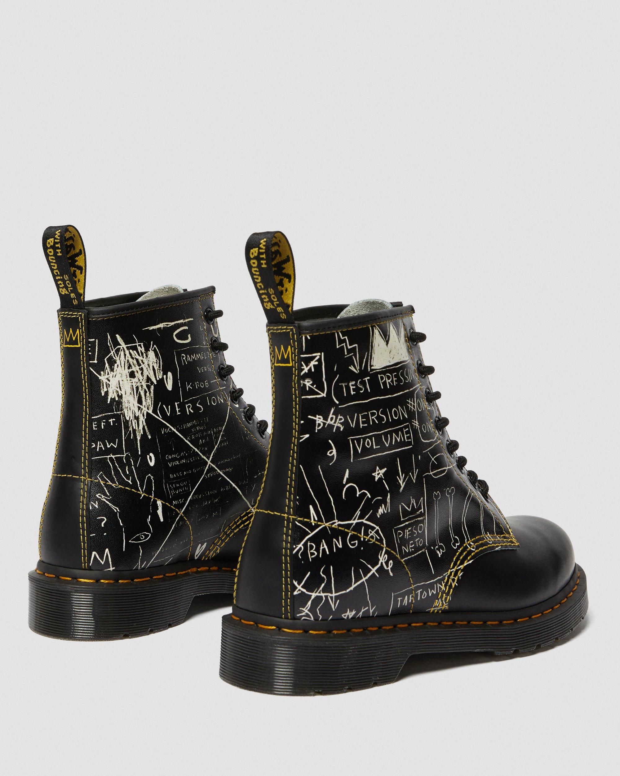 1460 Basquiat Leather Lace Up Boots in BLACK+WHITE | Dr. Martens™