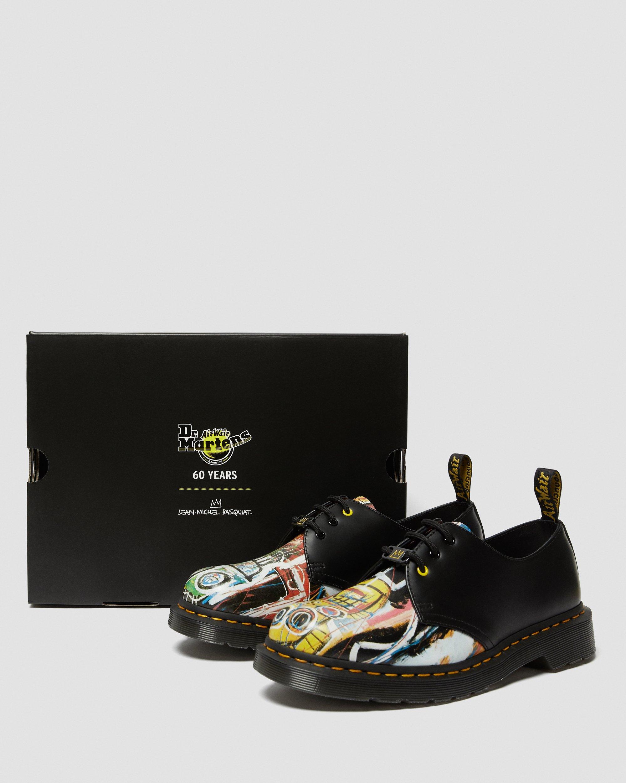 1461 Basquiat Leather Oxford Shoes in BLACK+MULTI | Dr. Martens™