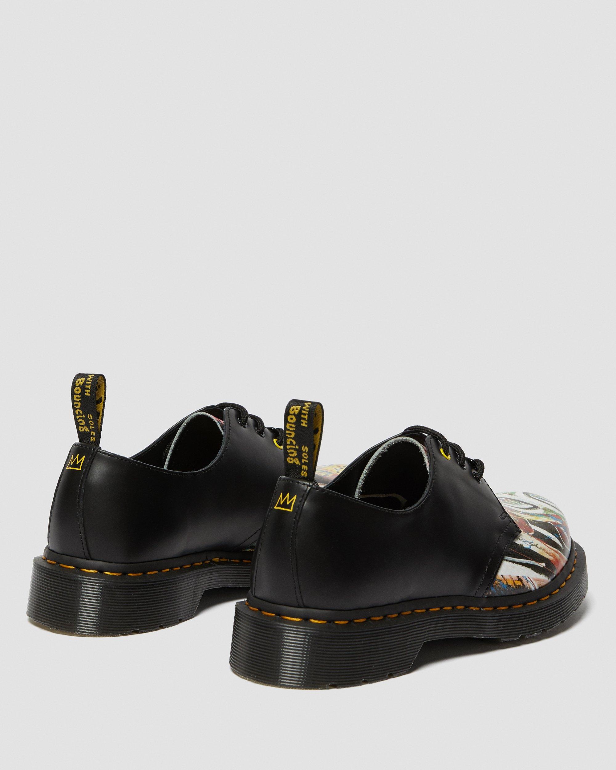 1461 Basquiat Leather Oxford Shoes in BLACK+MULTI | Dr. Martens™