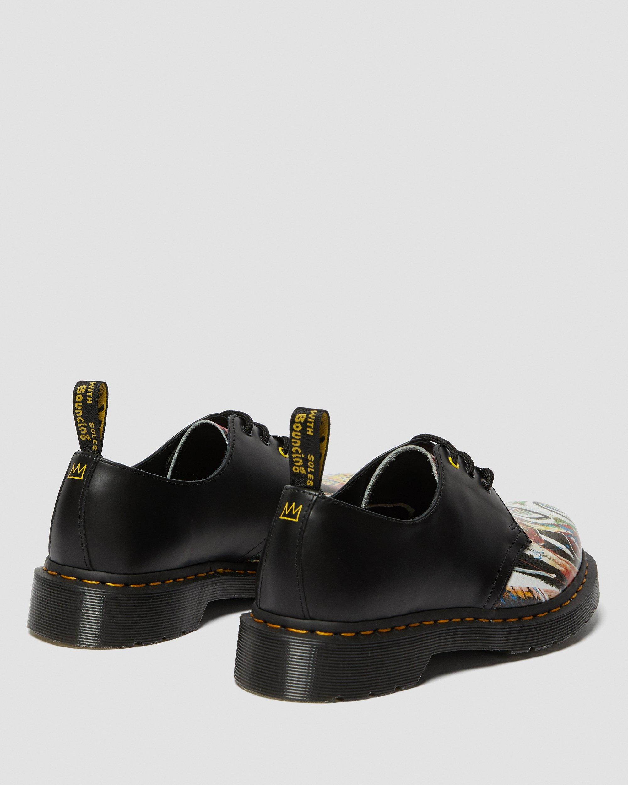 black Dr.martens 1461 basquiat shoes multicolore scarpe stringate basse uomo 