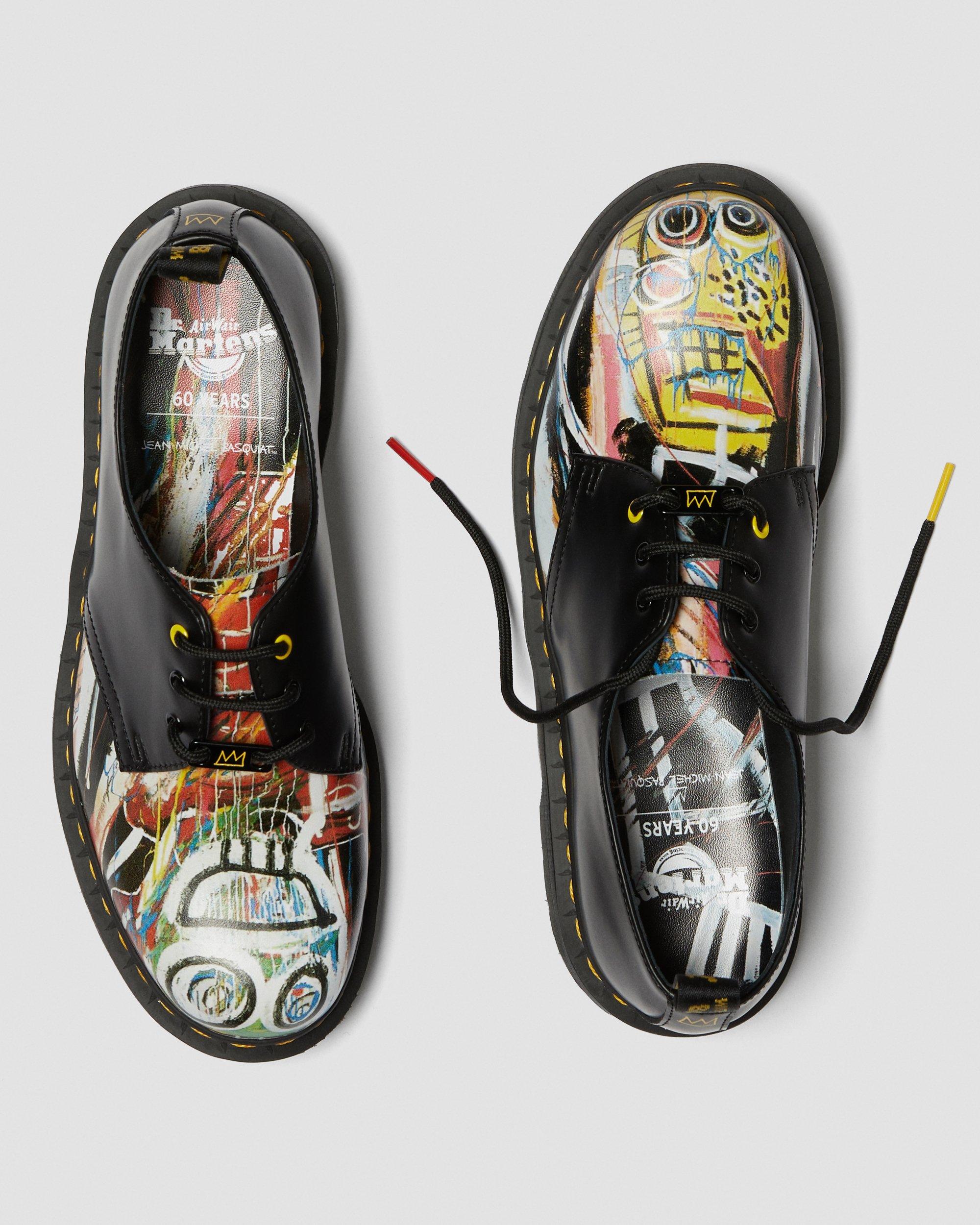 1461 BASQUIAT LEATHER SHOES in BLACK+MULTI | Dr. Martens™