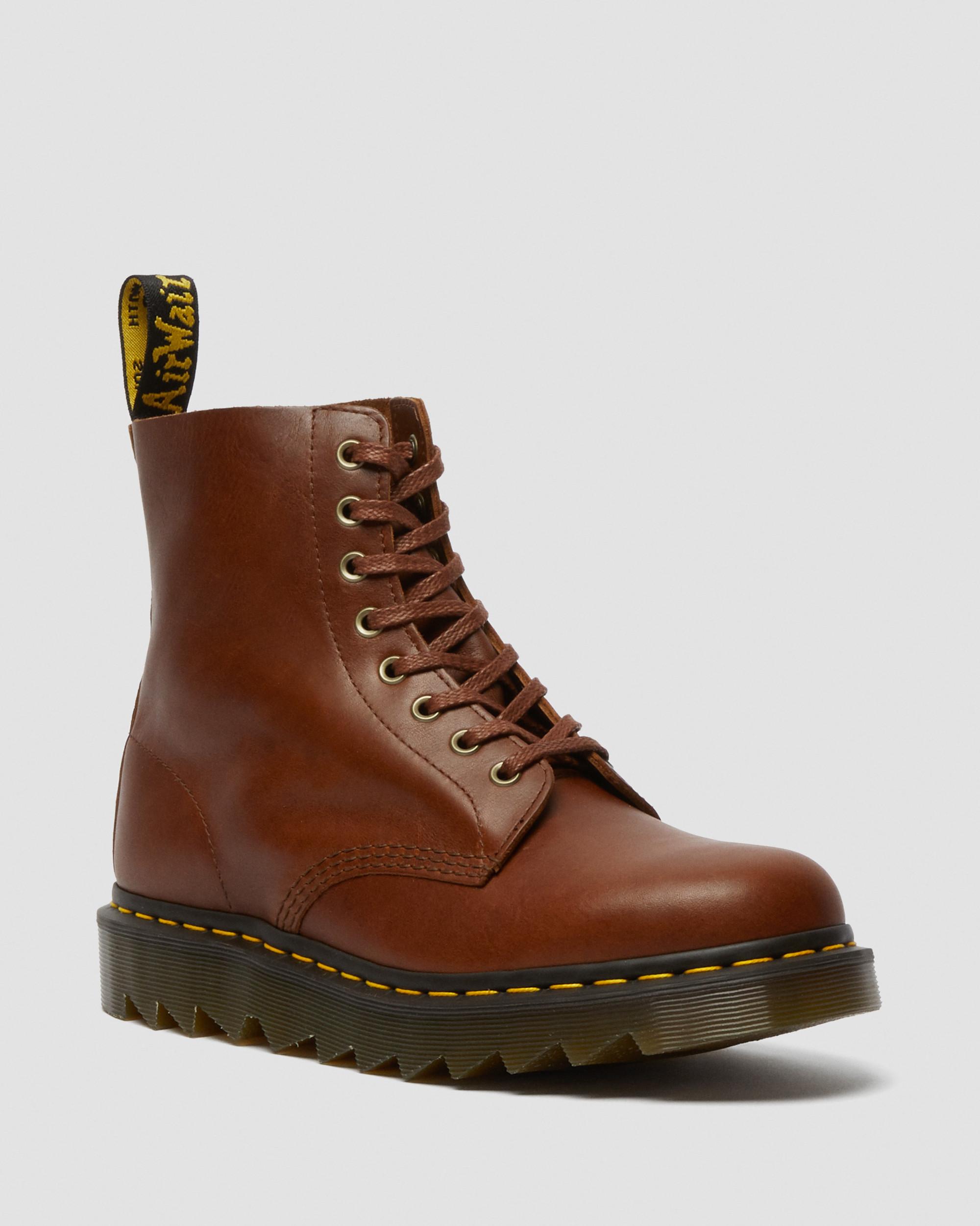 1460 Pascal Ziggy Leather Lace Up Boots, Tan | Dr. Martens