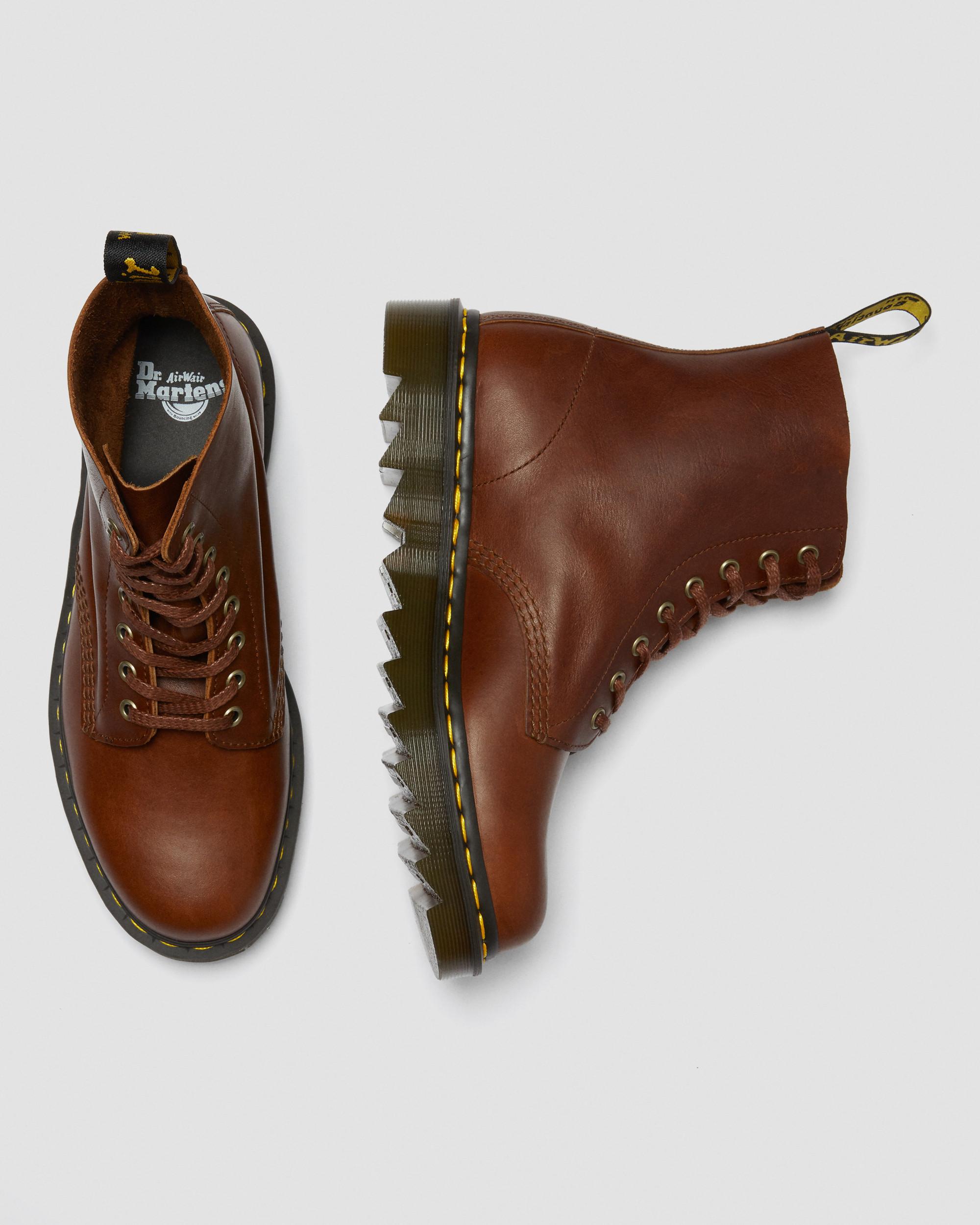 1460 Pascal Ziggy Leather Lace Up Boots in Tan | Dr. Martens display picture 2