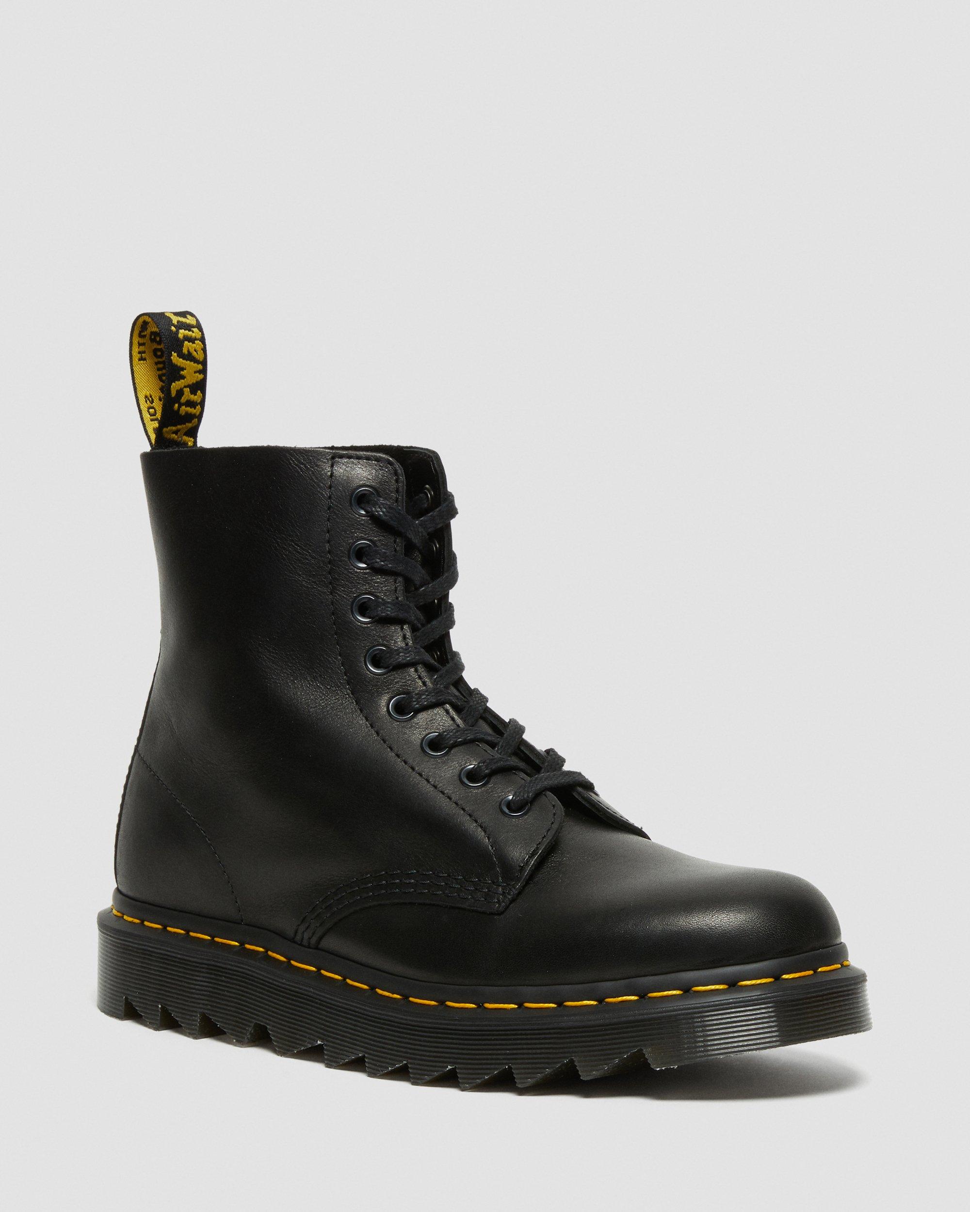1460 Pascal Ziggy Leather Lace Up Boots in BLACK | Dr. Martens™