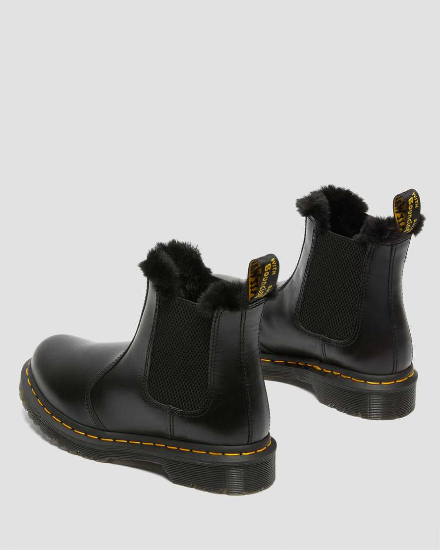 2976 Leonore Faux Fur Lined Dark Grey Chelsea Boots2976 LEONORE FAUX FUR GEFÜTTERTE CHELSEA BOOTS Dr. Martens