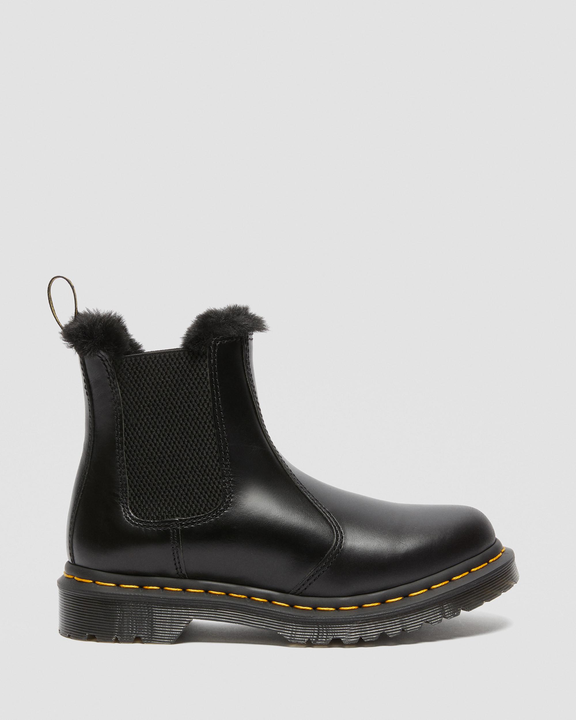 2976 Leonore Faux Fur Lined Chelsea Boots, Dark Grey | Dr. Martens