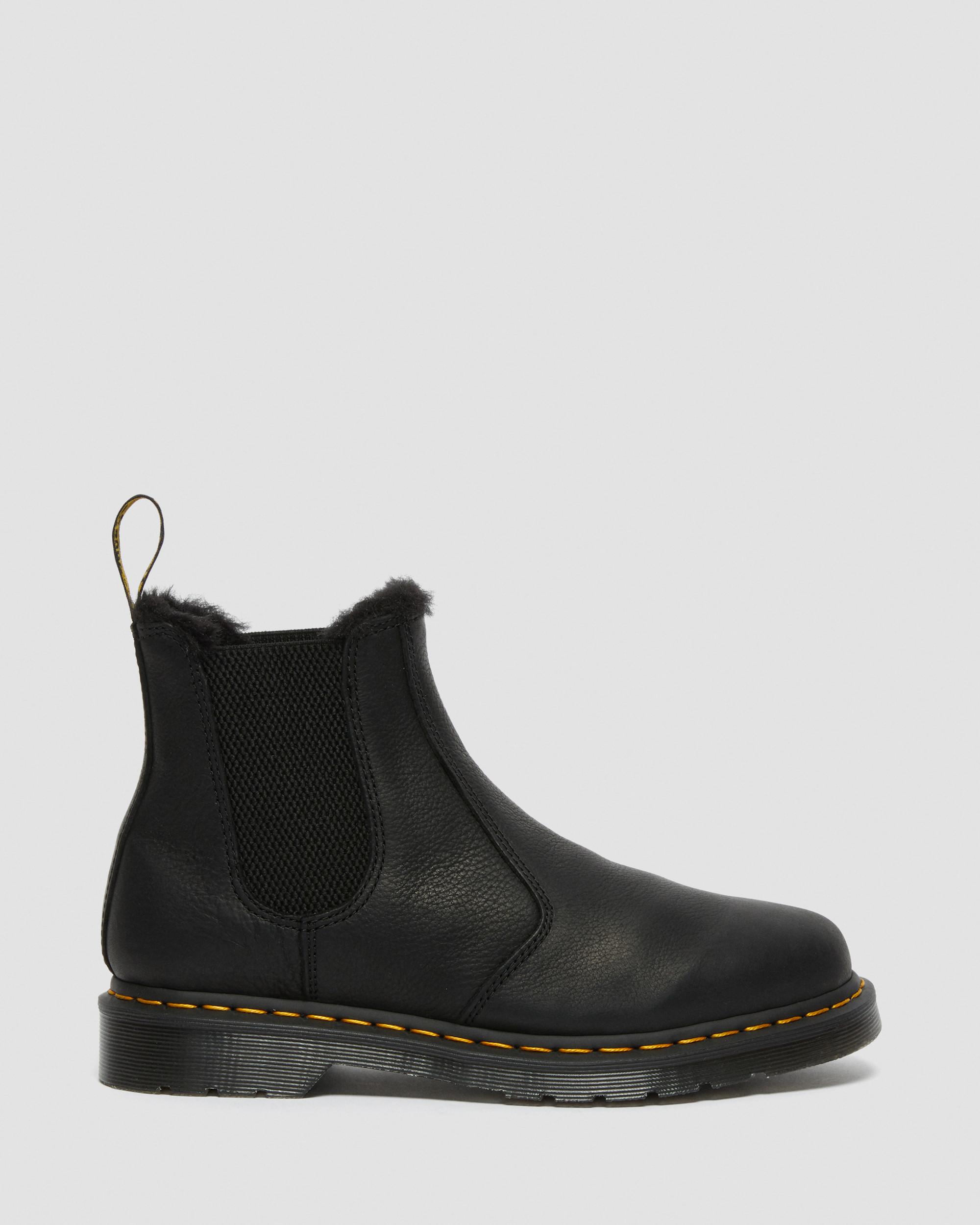 2976 Faux Fur Lined Chelsea | in Martens Black Boots Dr