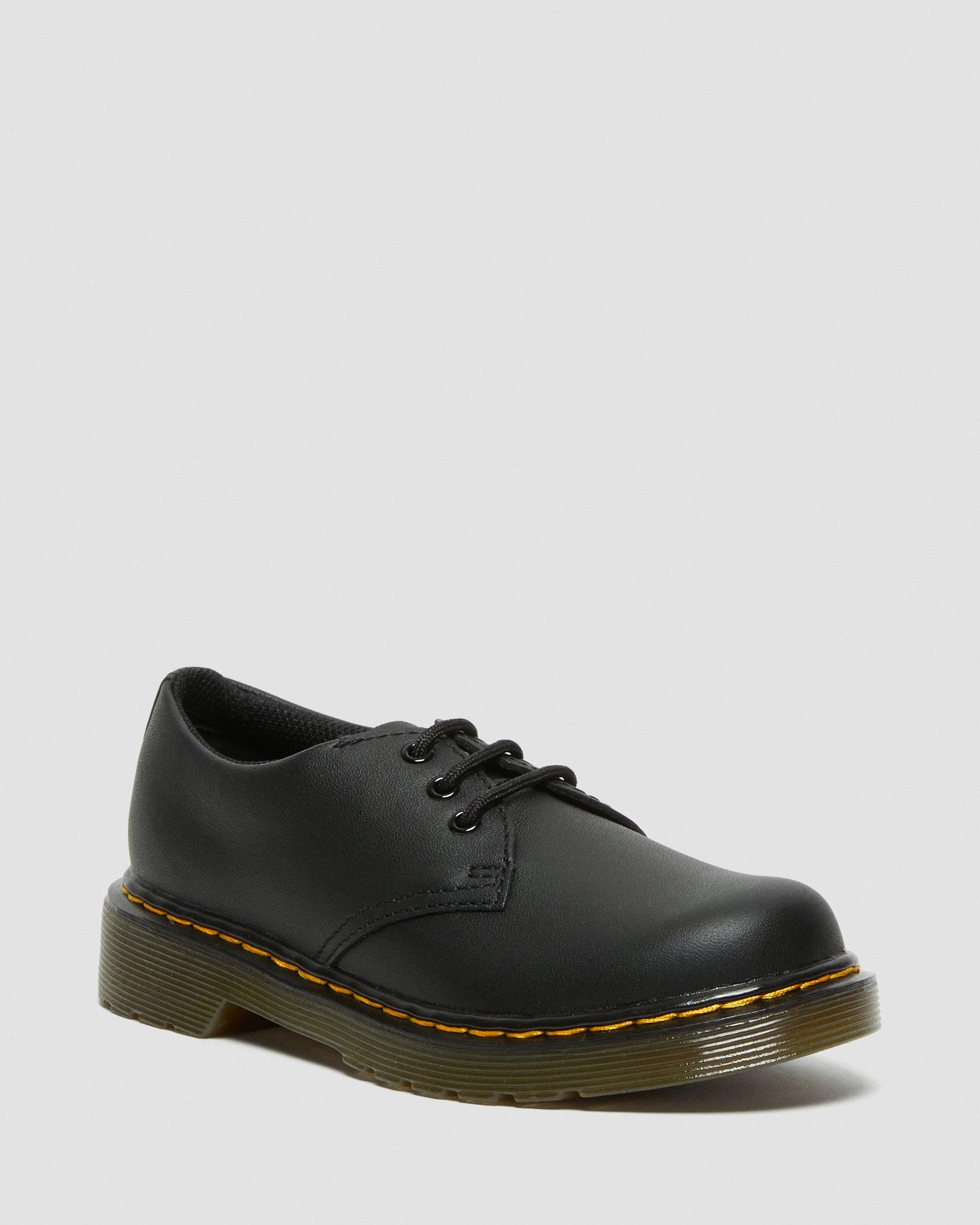 Junior 1461 Softy T Leather Shoes in Black | Dr. Martens