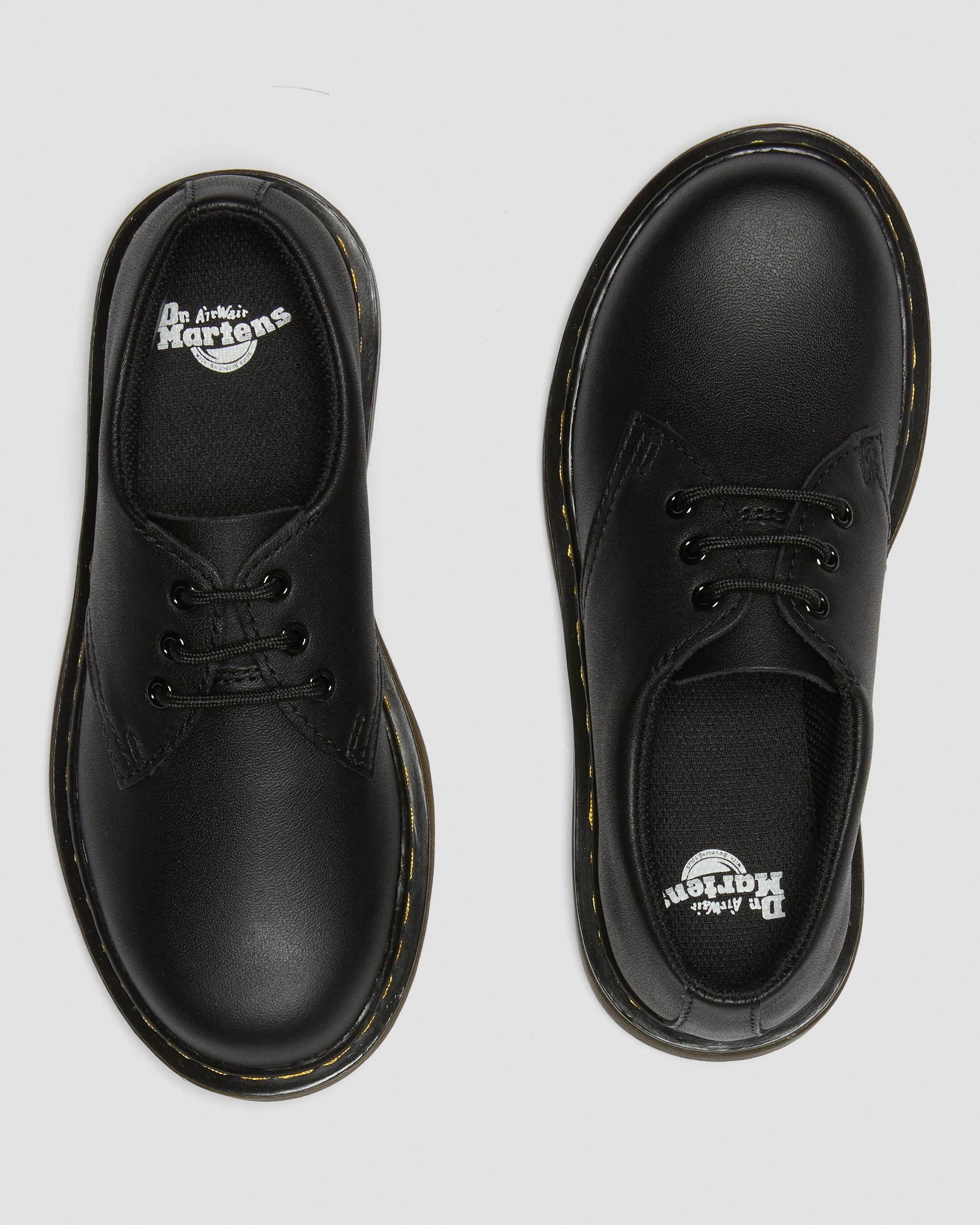 Junior 1461 Softy T Leather Shoes in Black | Dr. Martens