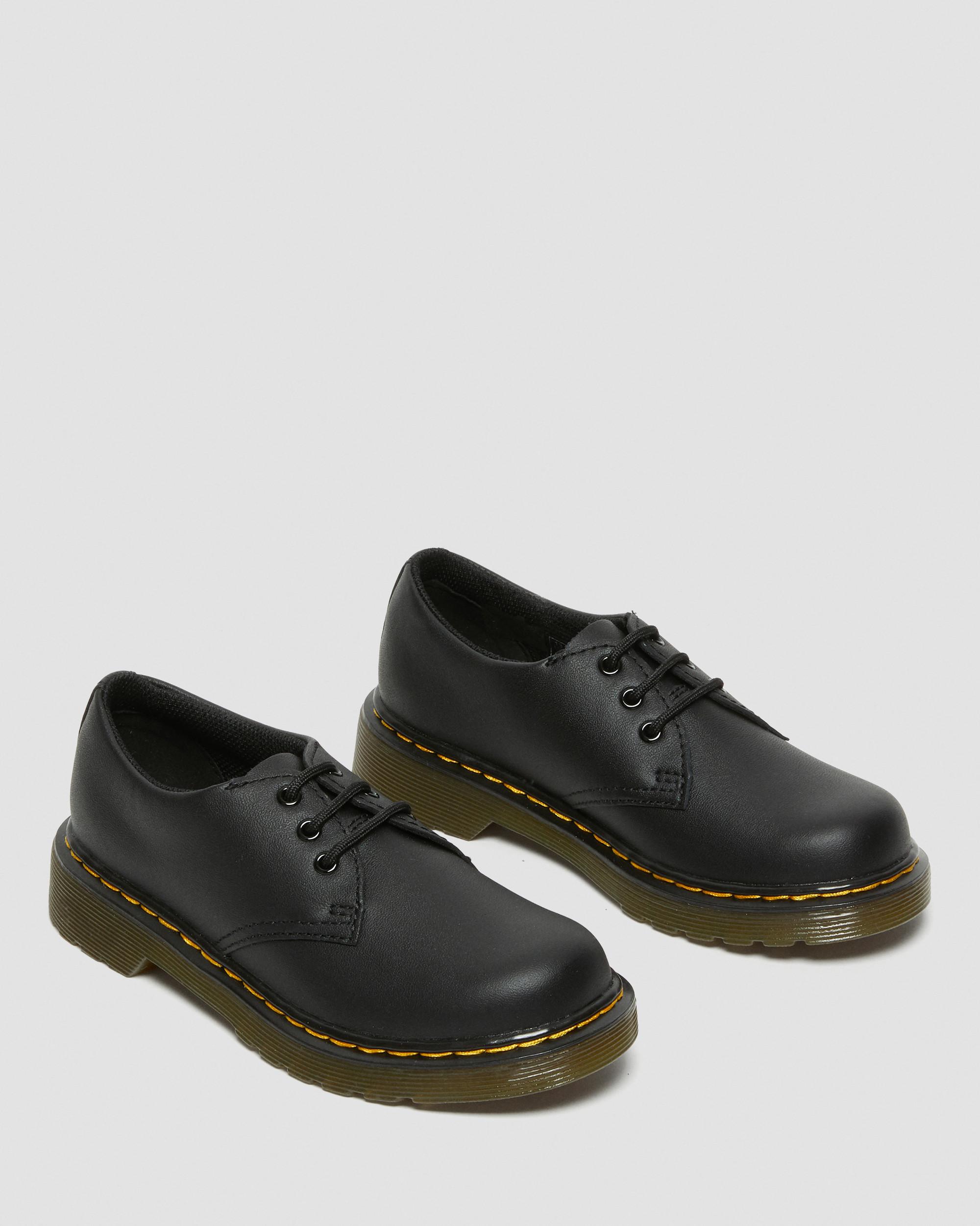 Junior 1461 Softy T Leather Shoes in Black