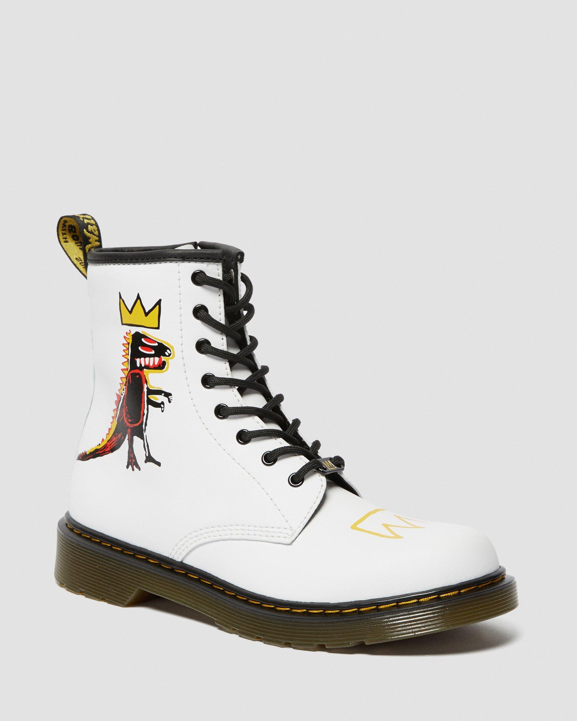 Youth 1460 Basquiat Leather Boots in WHITE | Dr. Martens™