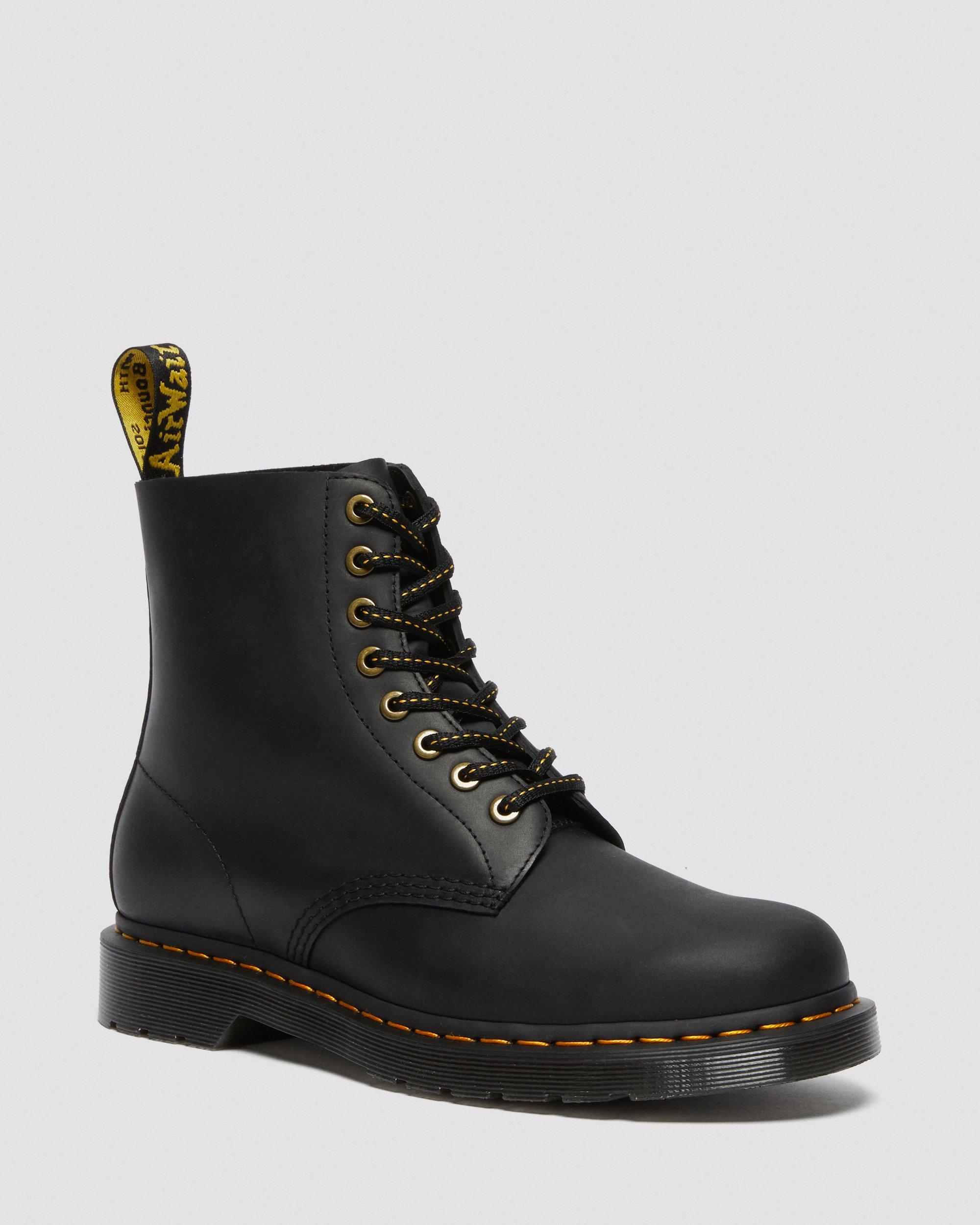 1460 Pascal Leather Lace Up Boots in BLACK | Dr. Martens™