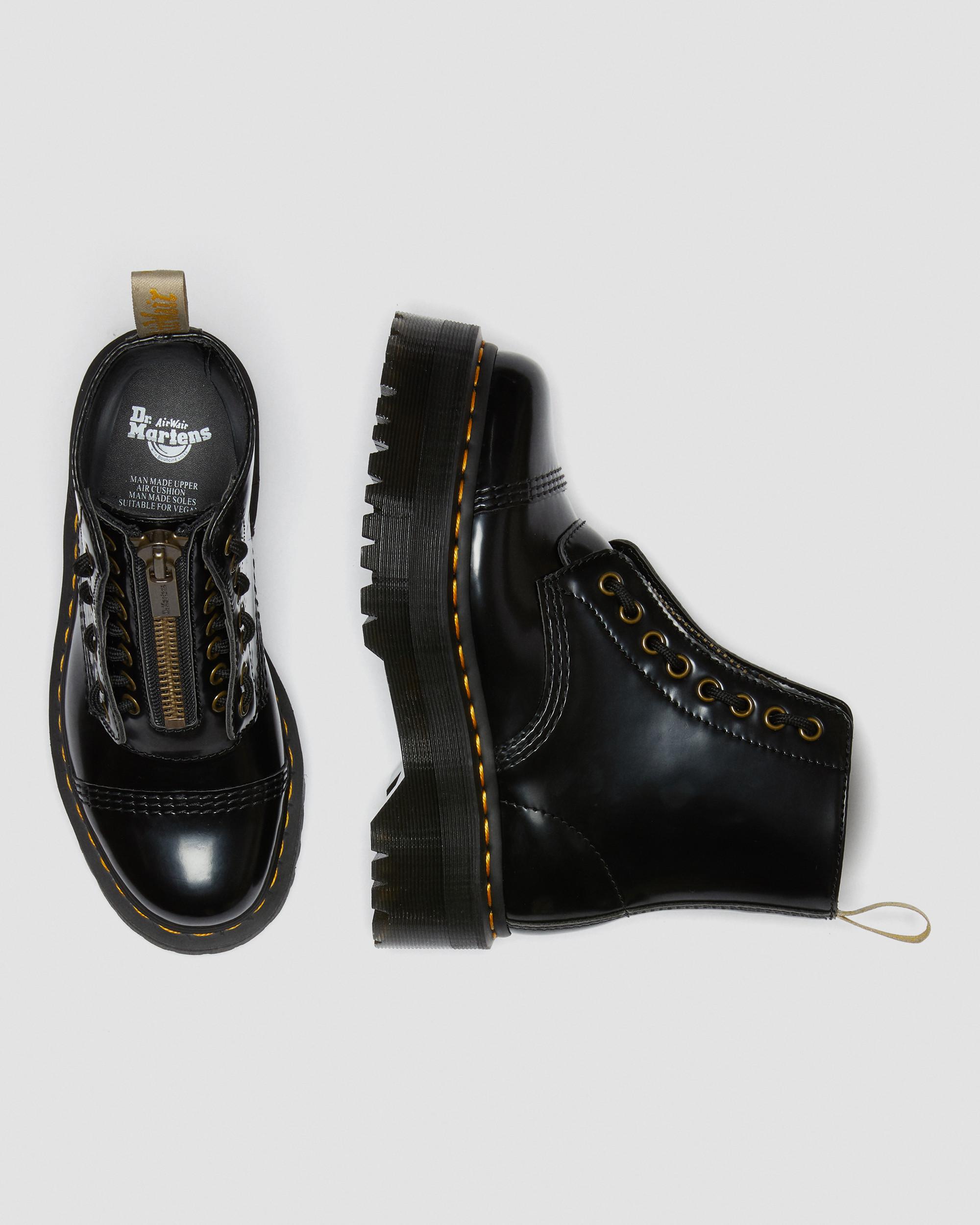Sinclair Vegan Platform Boots in Black