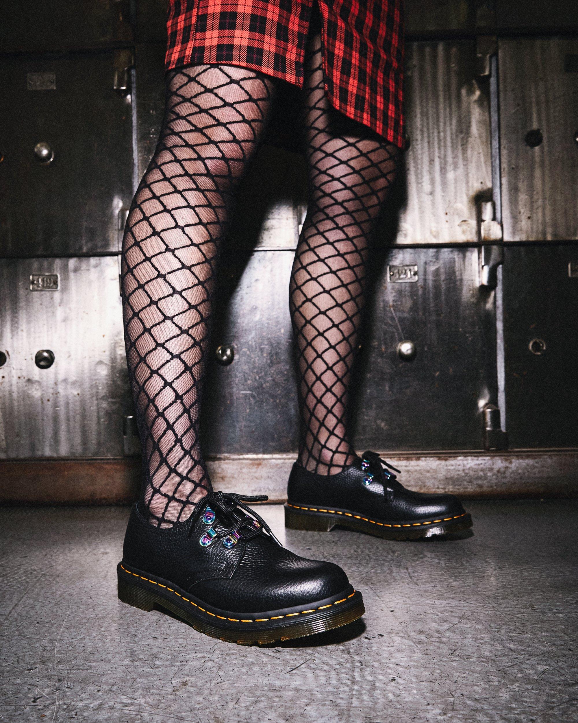 1461 Iridescent Hardware Lace Up Shoes in BLACK | Dr. Martens™