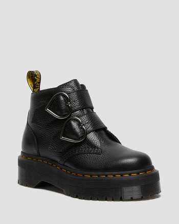 Devon Heart Leather Platform Boots