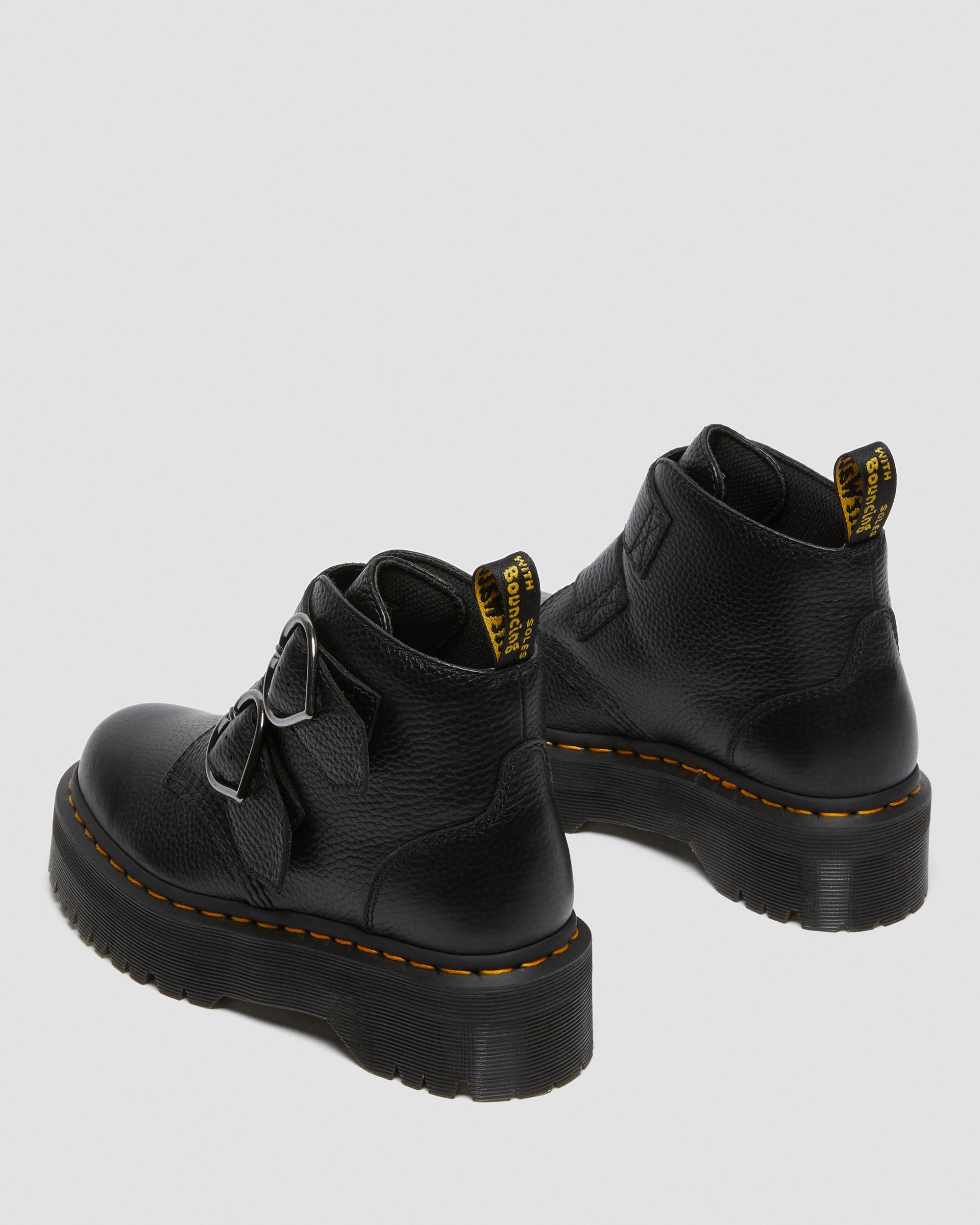 Devon Heart Leren Platform Laarzen
