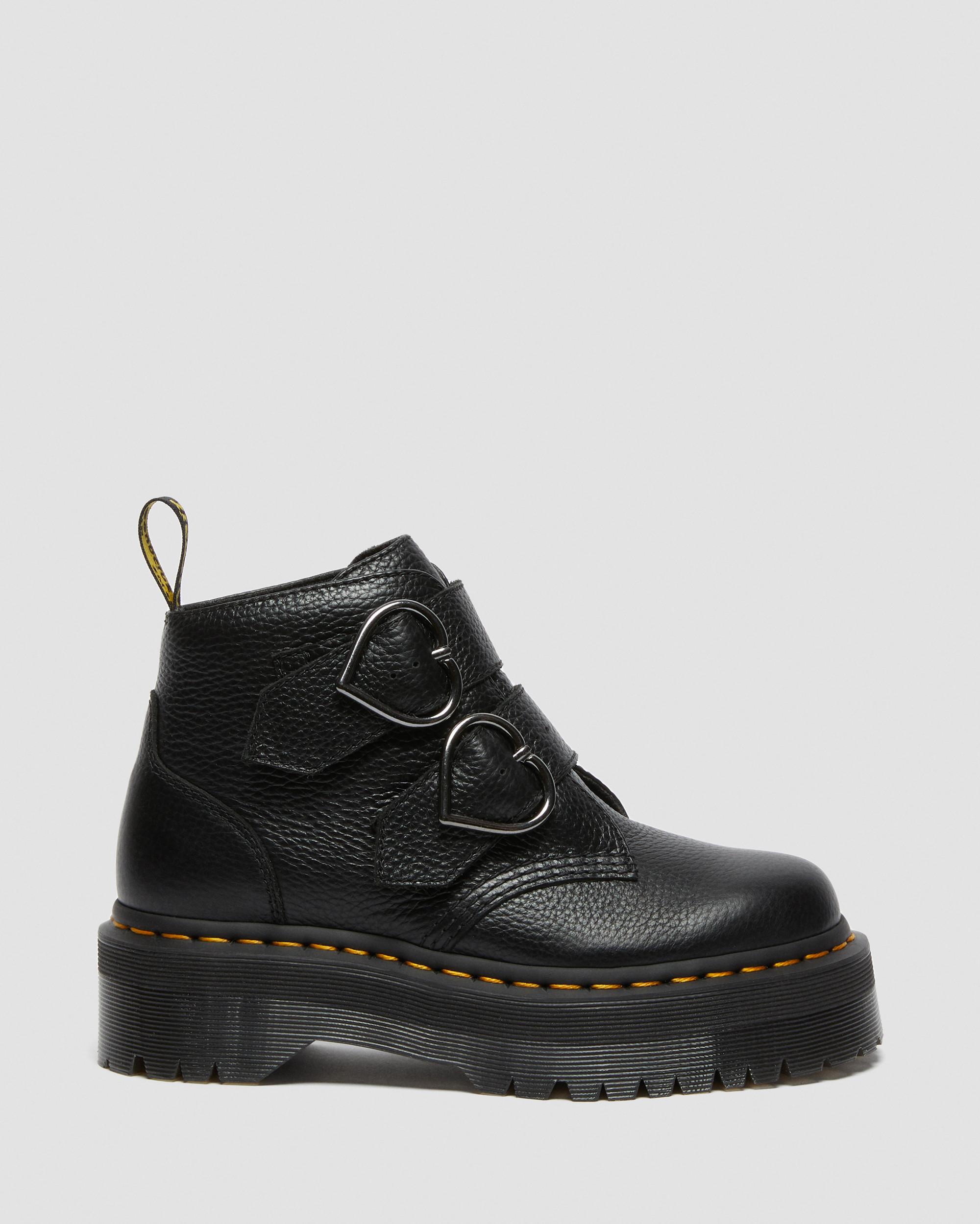 Devon Heart Leren Platform Laarzen