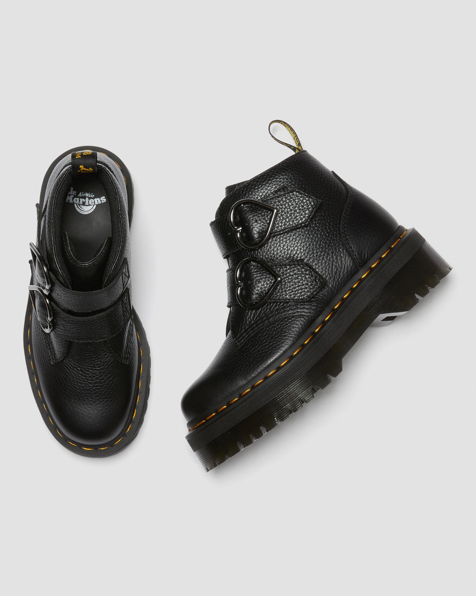 Devon Heart Leren Platform Laarzen