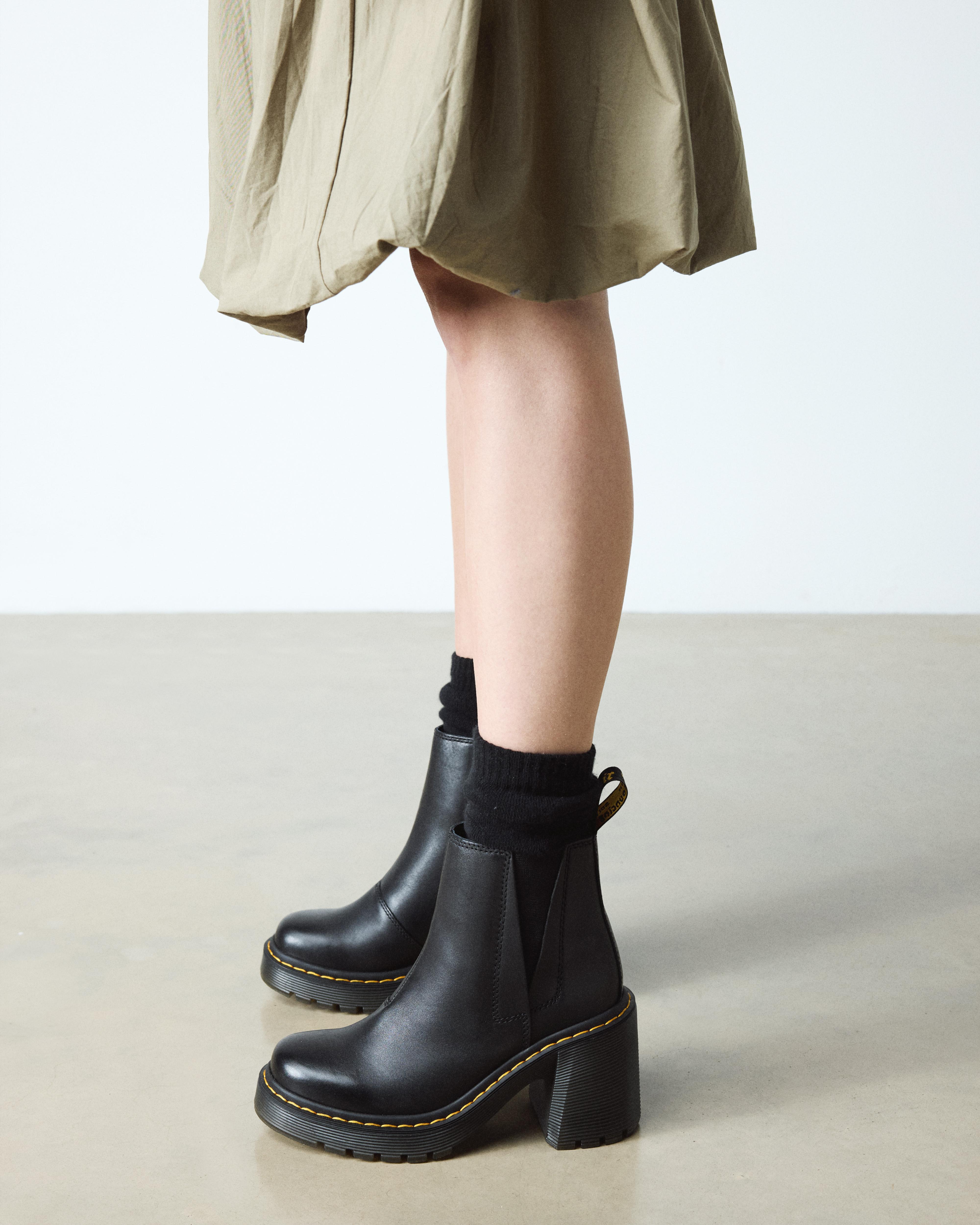 Spence Leather Flared Heel Chelsea Boots | Dr. Martens ReWair