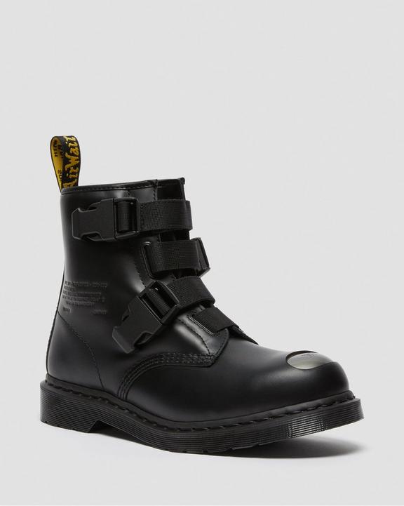 1460 Wtaps Leather Strap Boots in Black | Dr. Martens 1460 Wtaps Leather Strap Boots in Black | Dr. Martens