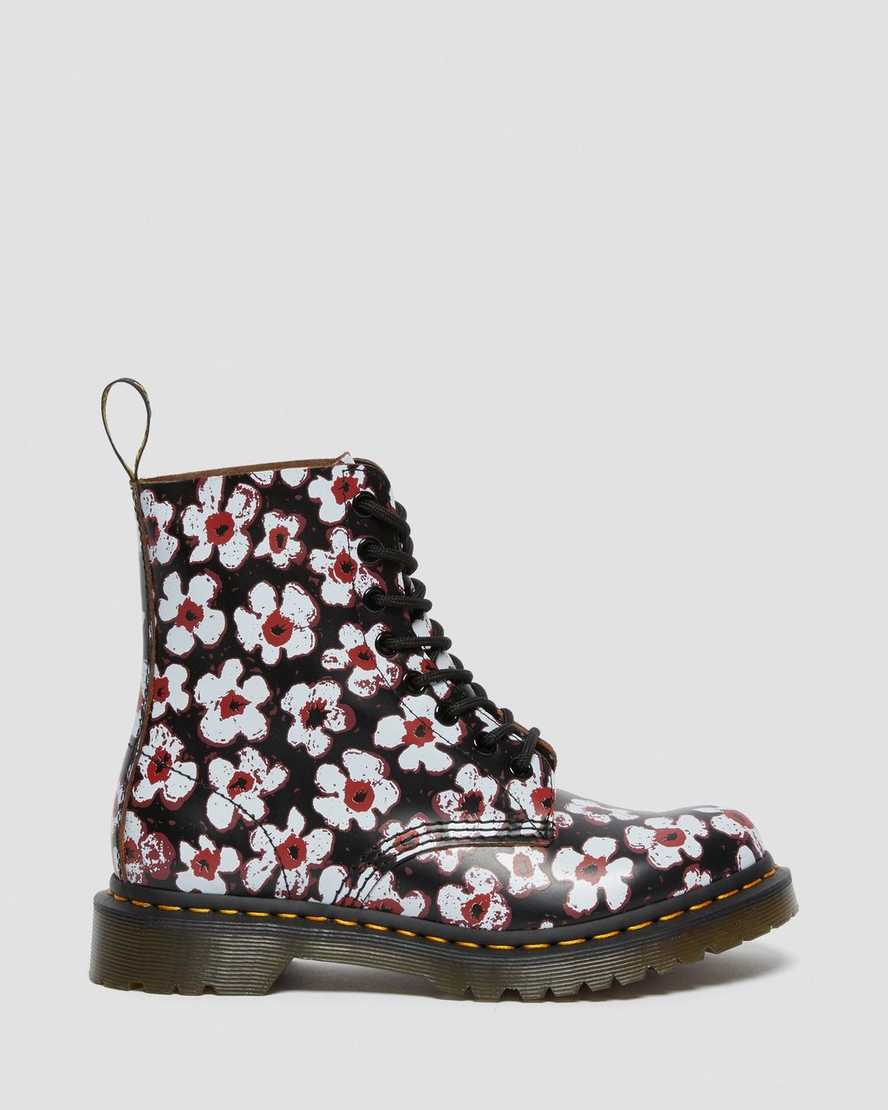Pascal Floral Lace Up Boots | Martens