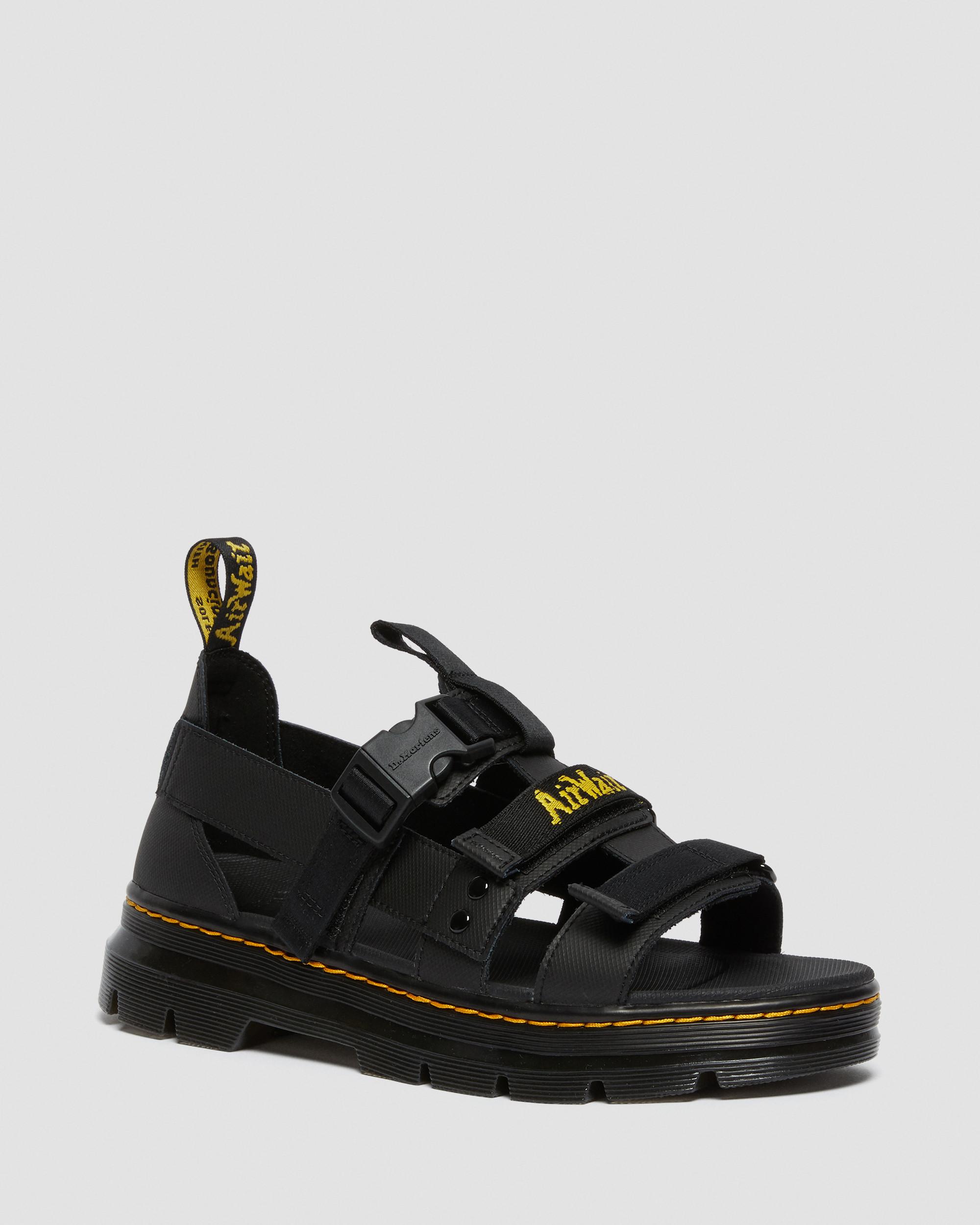 Pearson Strap Webbing Sandals, Black | Dr. Martens