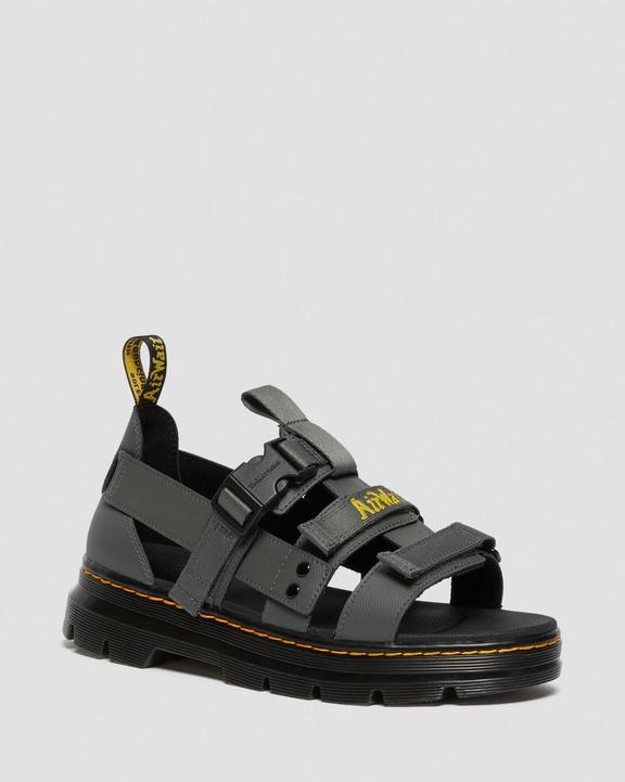 Pearson Strap Webbing Sandals in Gunmetal | Dr. Martens Pearson Strap Webbing Sandals in Gunmetal | Dr. Martens
