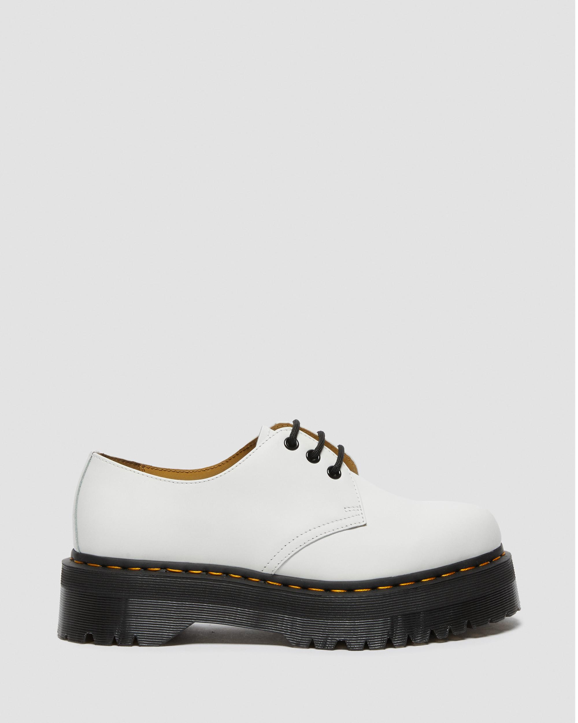 Dr.Martens 1461 ホワイト 1461 Quad Smooth Leren Platform Schoenen in WHITE | Dr. Martens™