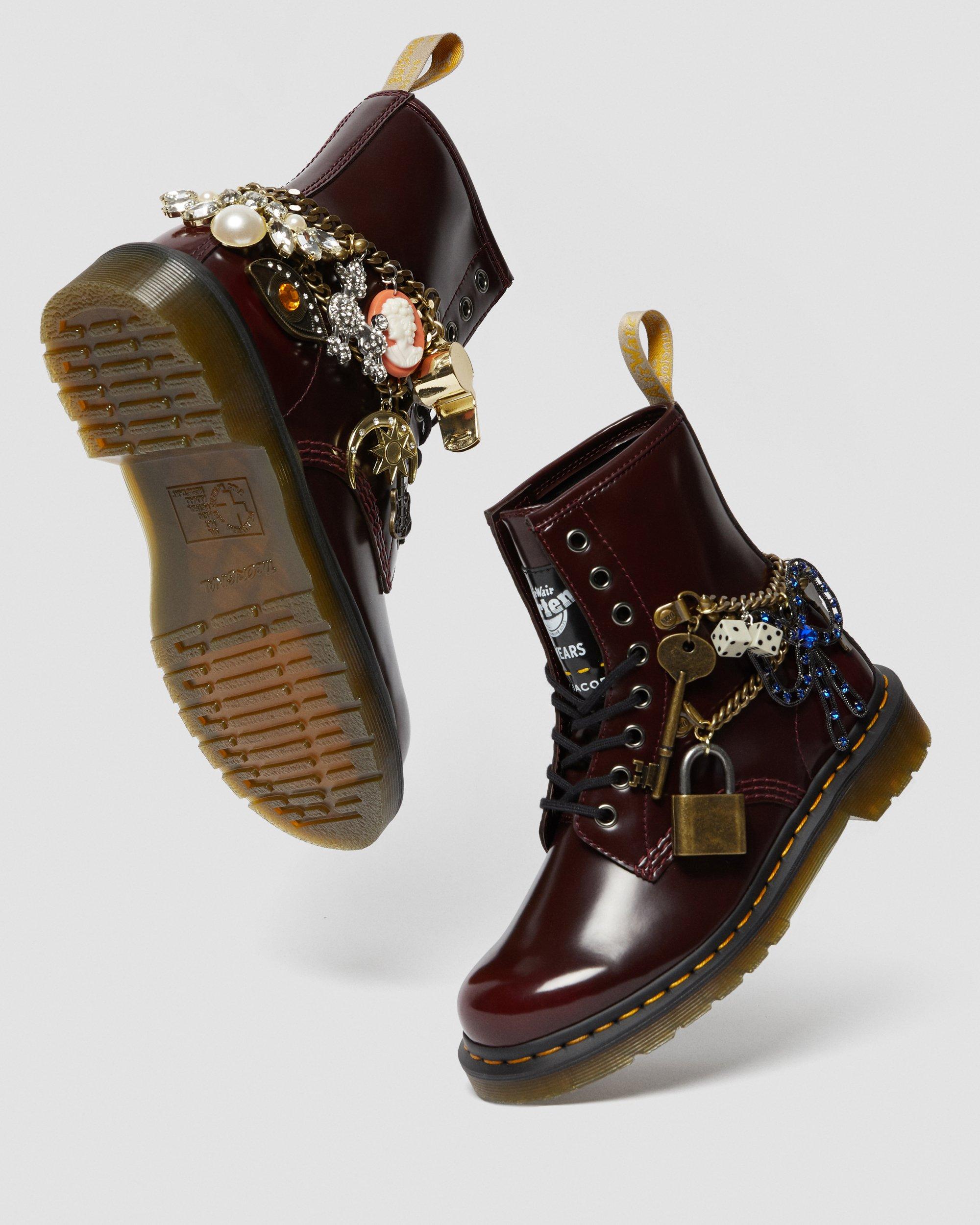 1460 Marc Jacobs Vegan Lace Up Boots in CHERRY RED | Dr. Martens™