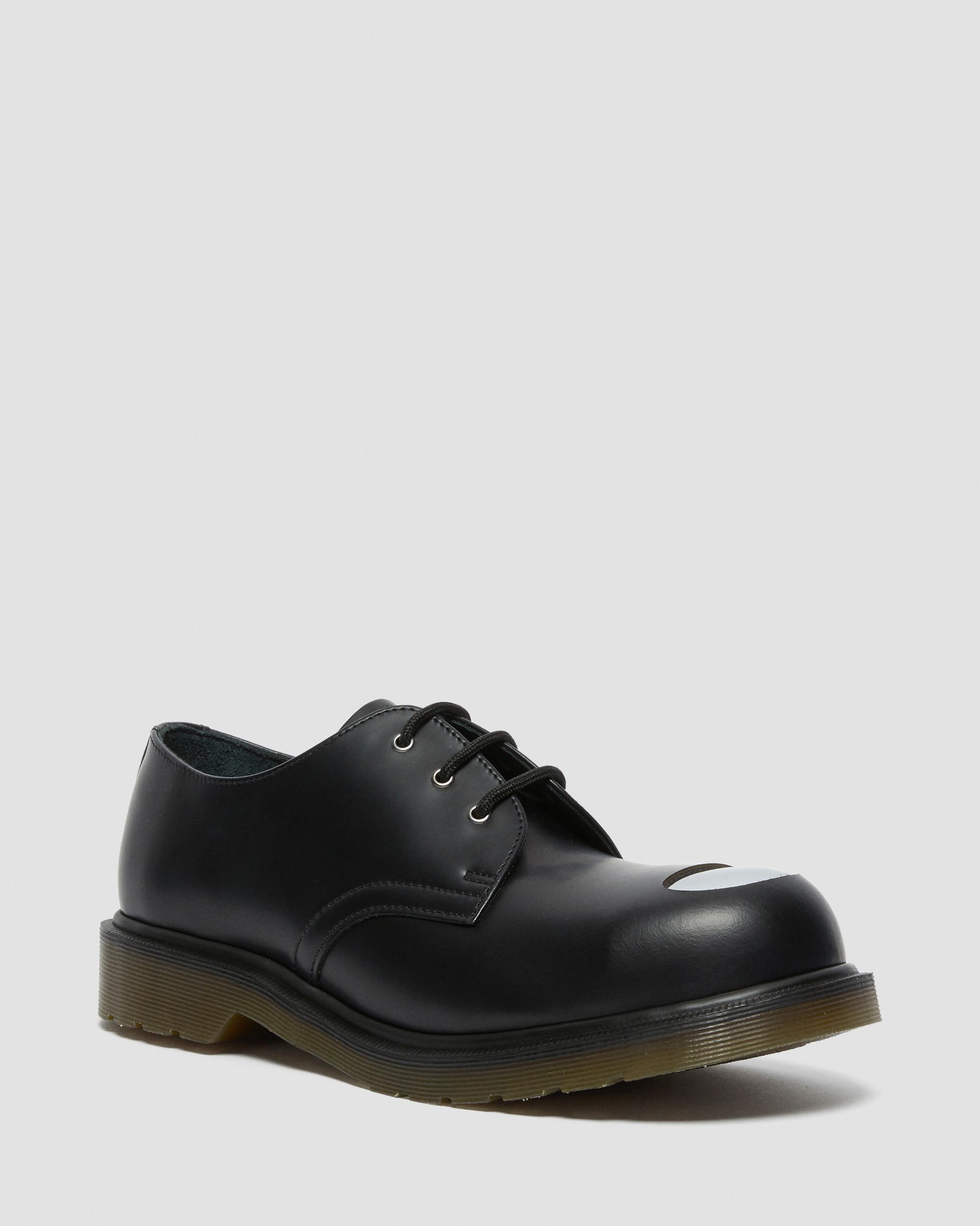 1925 Exposed Steel Toe Leather Shoes in Black | Dr. Martens