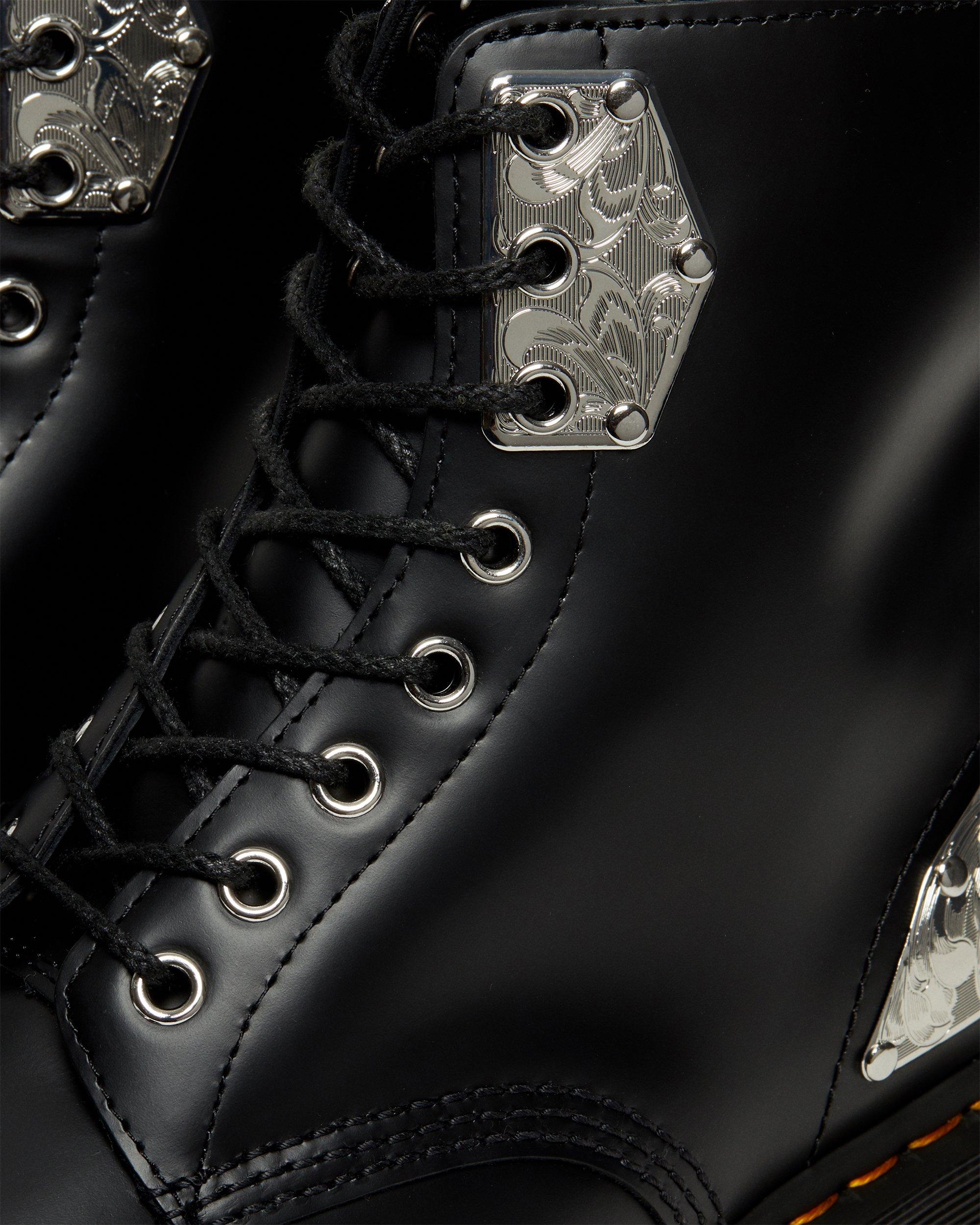 King Nerd 1460 Leather Lace Up Boots in BLACK | Dr. Martens™