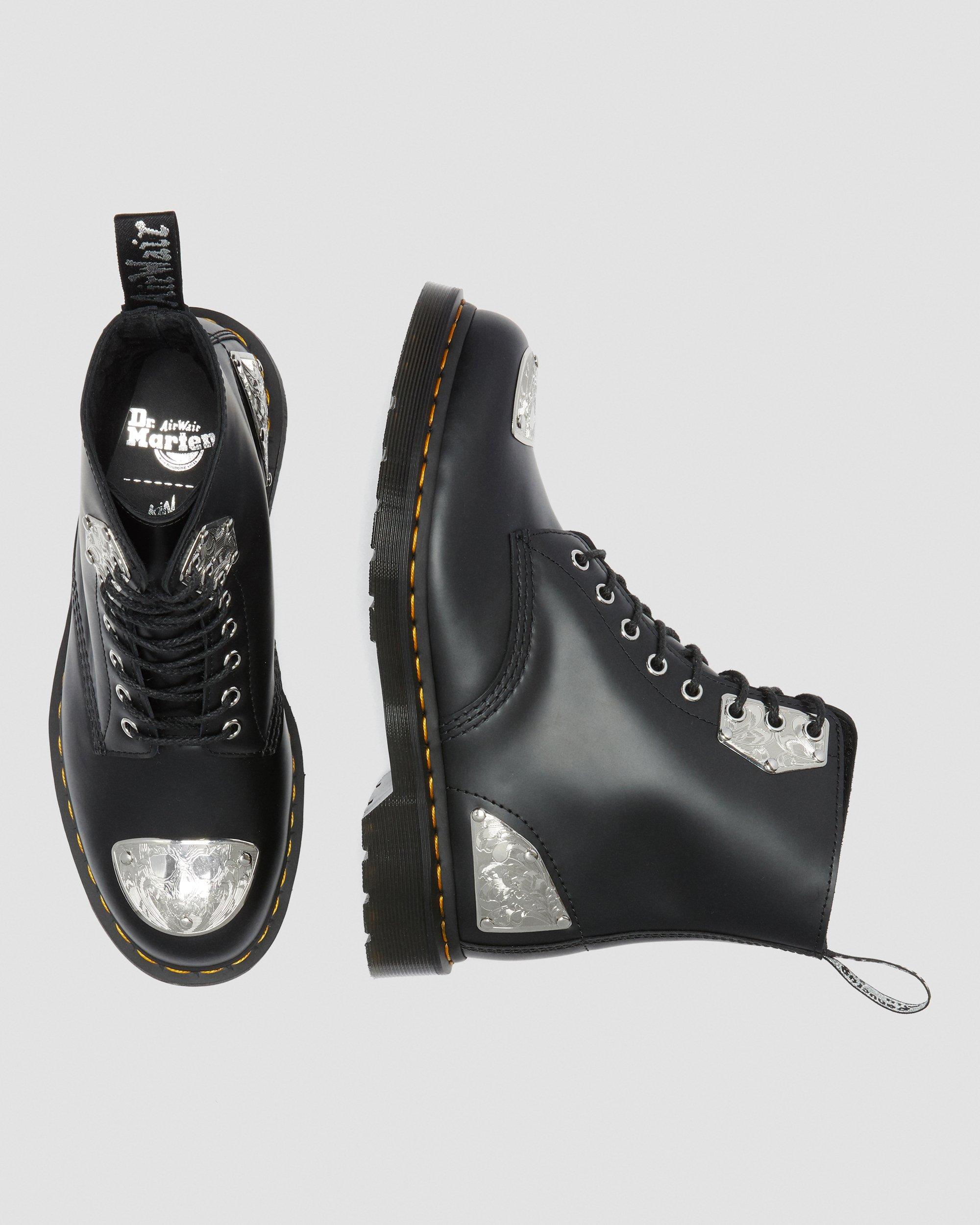 DR MARTENS 1460 KING NERD SMOOTH LEATHER HARDWARE BOOTS