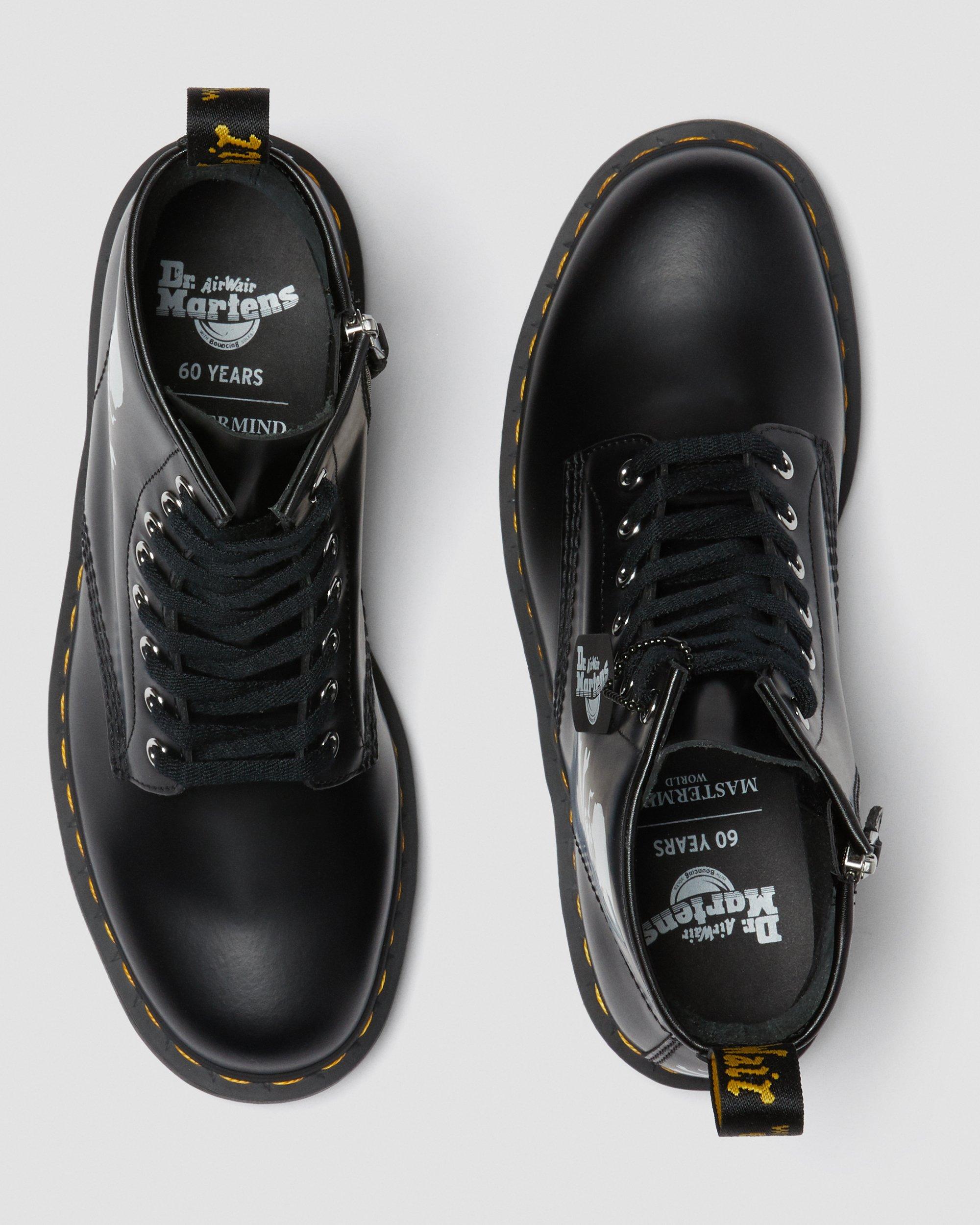 1460 Mastermind Leather Lace Up Boots in Black | Dr. Martens