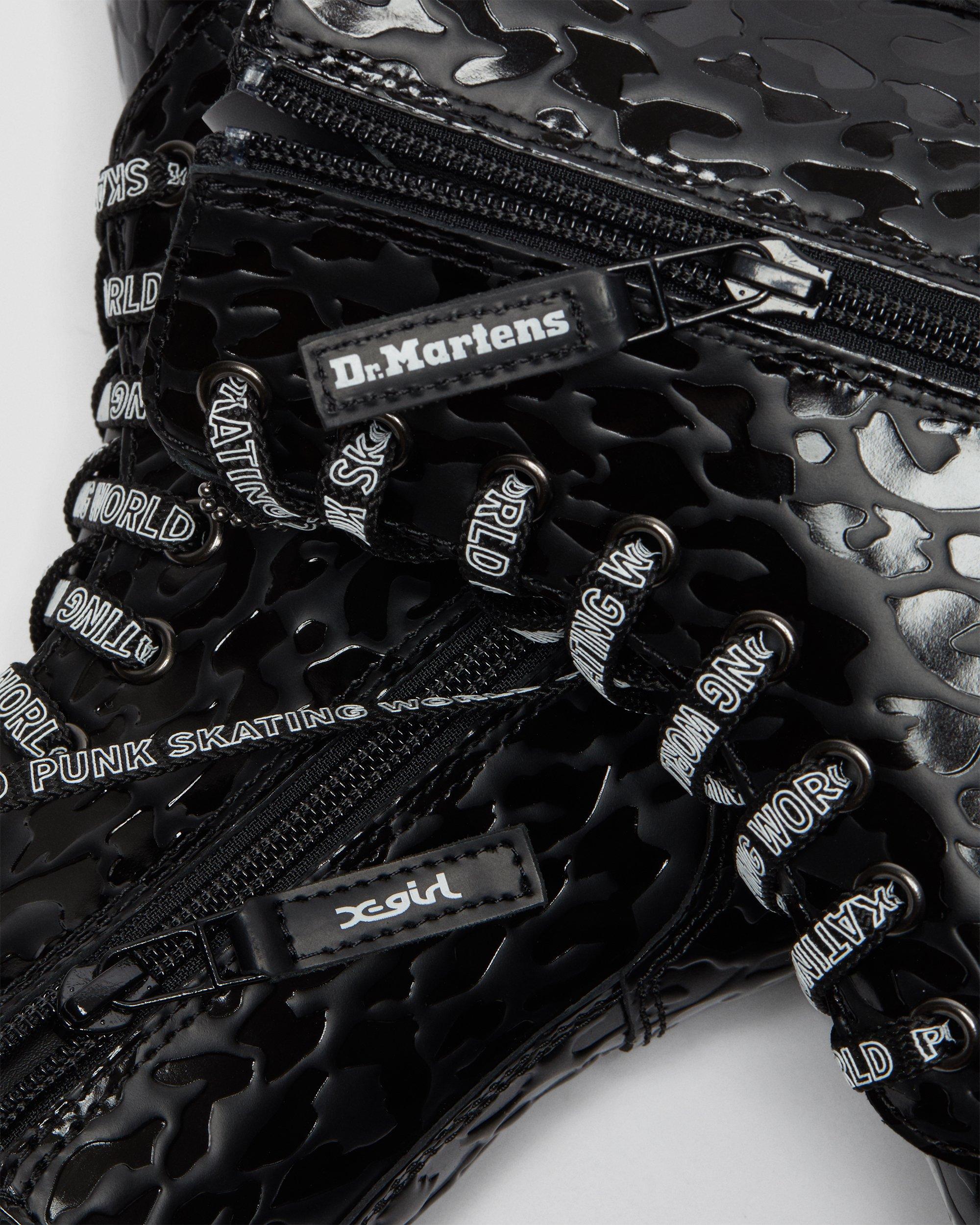 Jadon X-Girl Leather Platform Boots in BLACK | Dr. Martens™