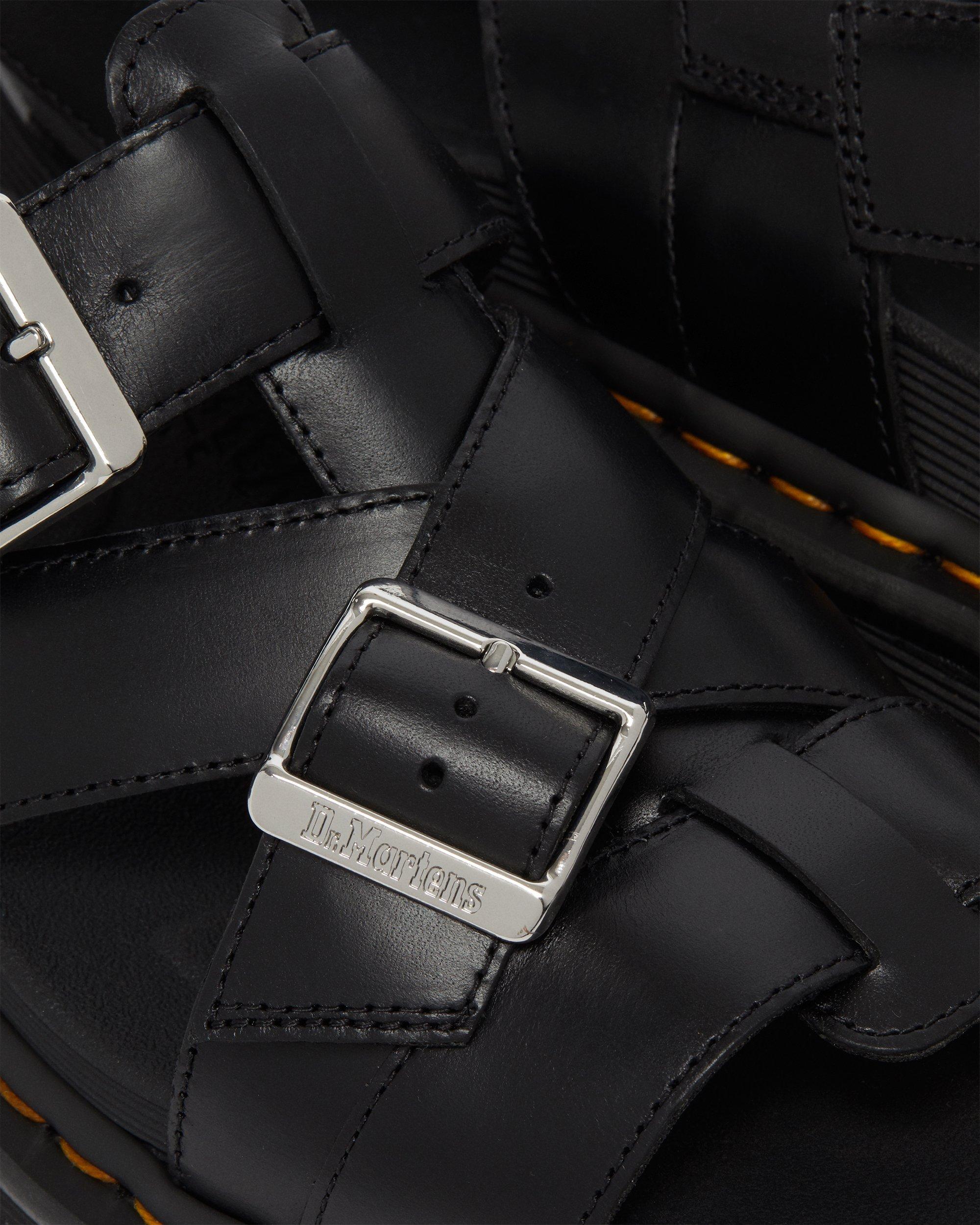 Terry II Leather Strap Sandals in BLACK | Dr. Martens™