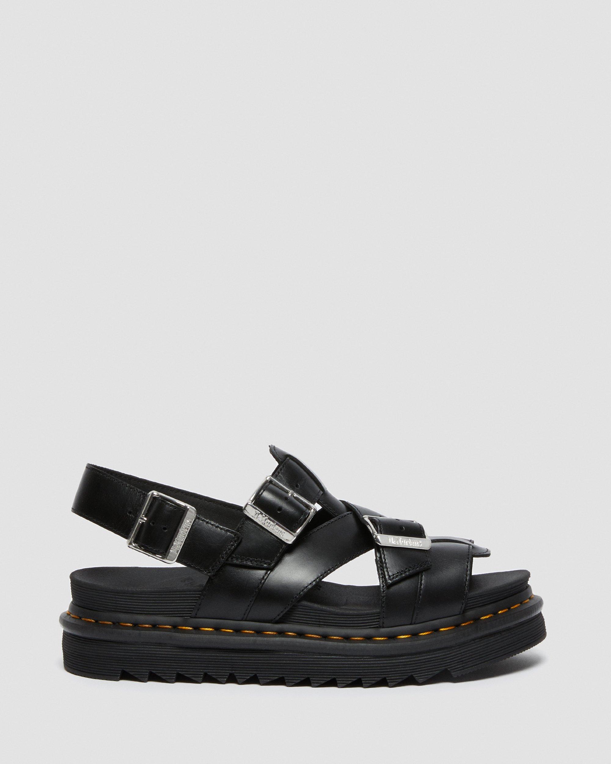 Terry II Leather Strap Sandals in BLACK | Dr. Martens™