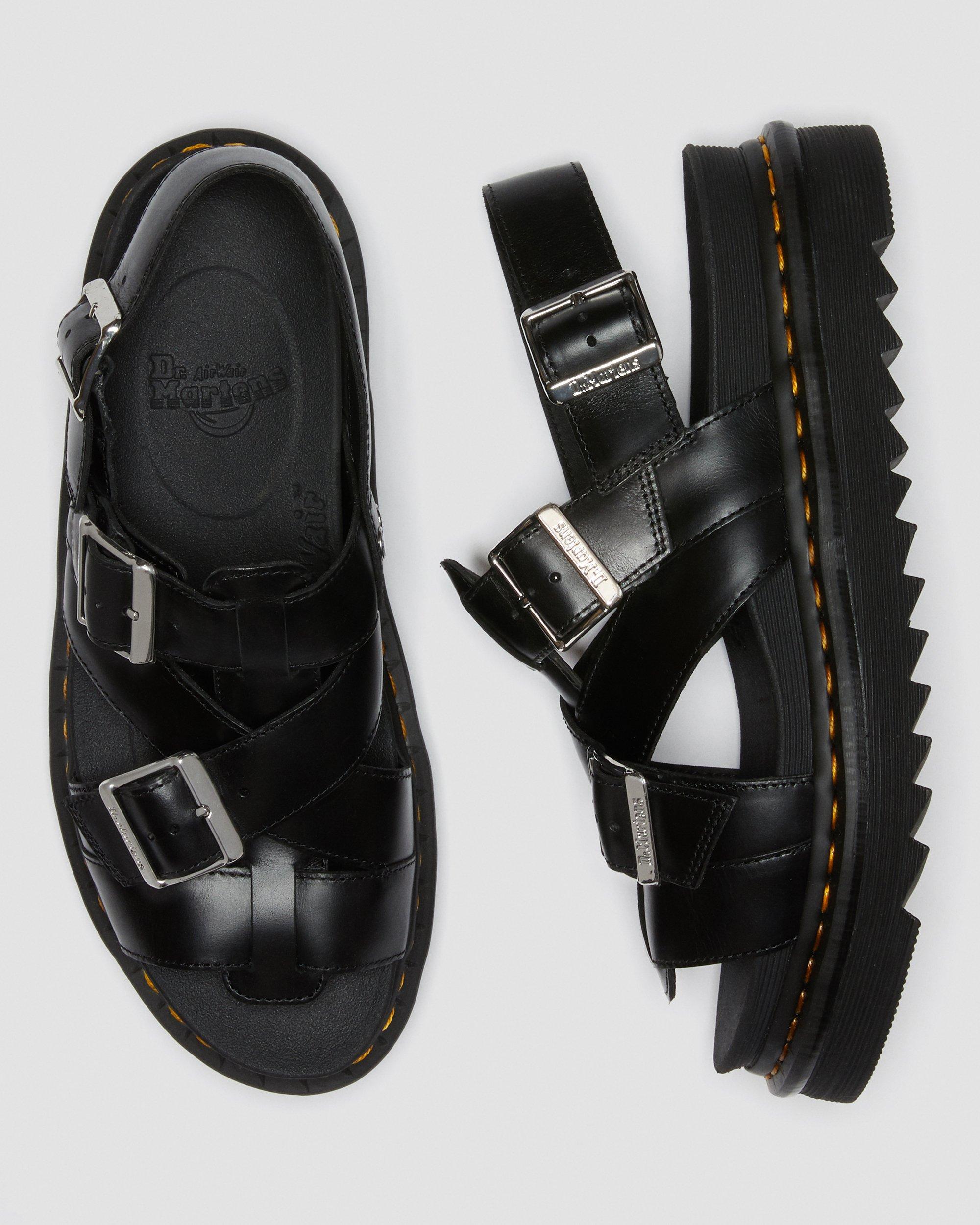 Terry II Leather Strap Sandals in BLACK | Dr. Martens™