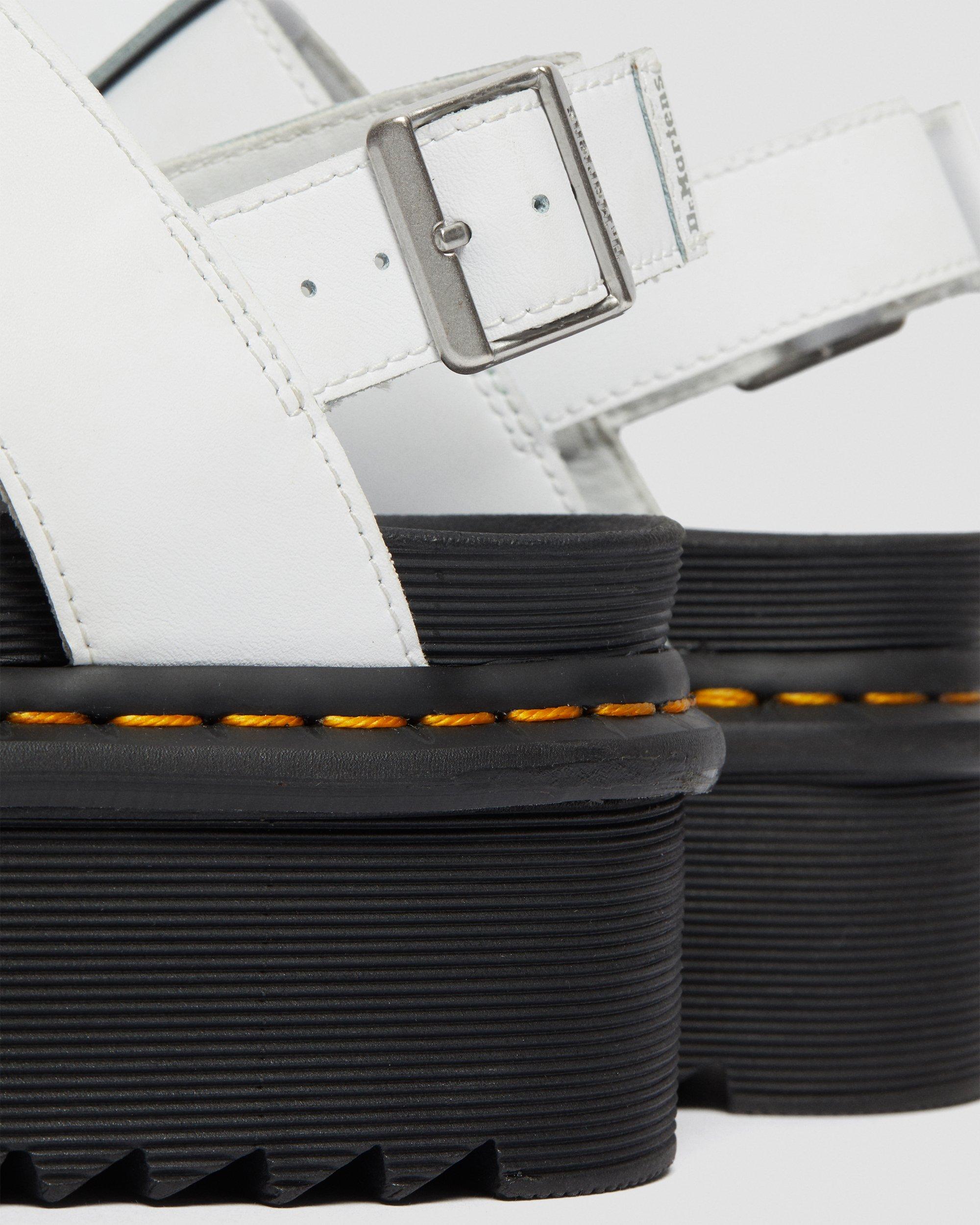 Francis Leather Platform Strap Sandals in WHITE | Dr. Martens™