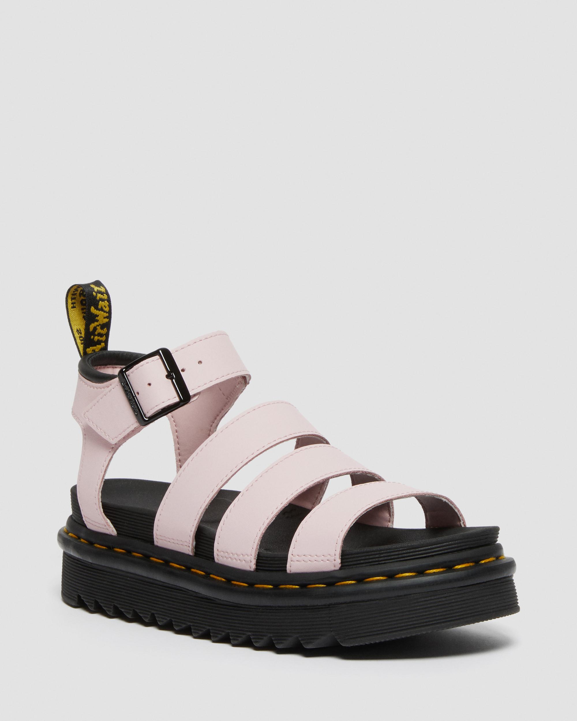 Blaire Hydro Leather Strap Sandals in Pink
