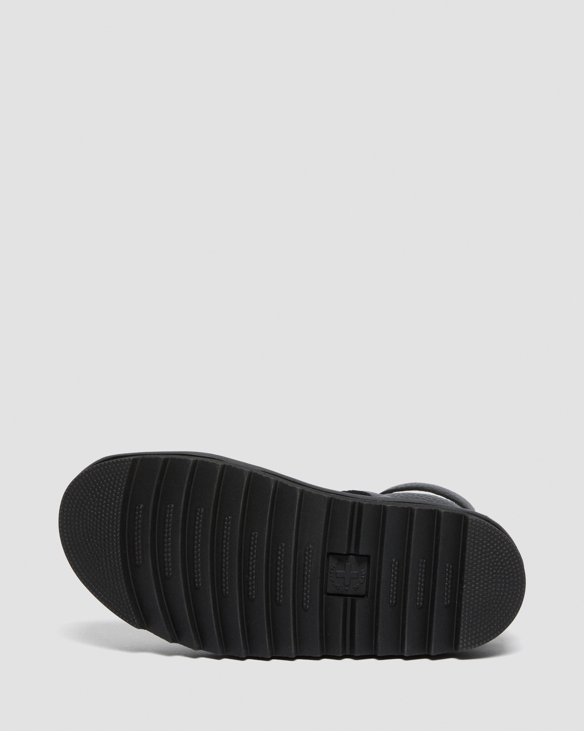 Olson Zipped Leather Strap Sandals in BLACK | Dr. Martens™
