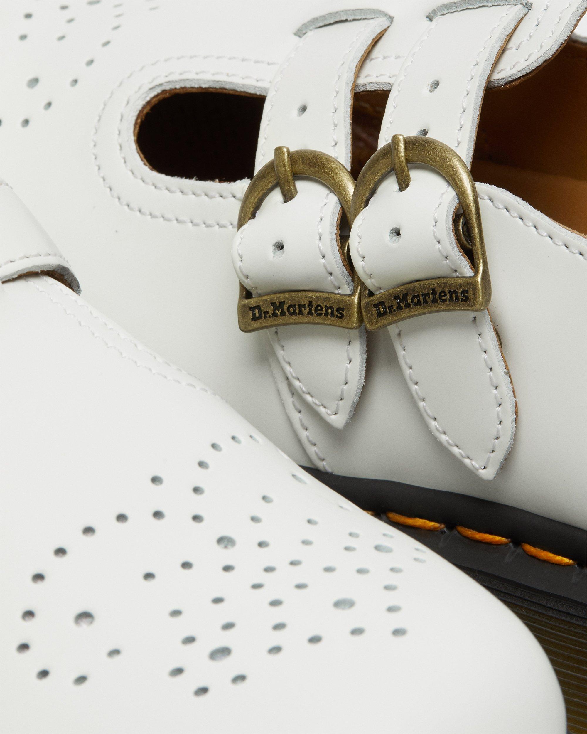 8065 Smooth Leather Mary Jane Shoes in WHITE | Dr. Martens™