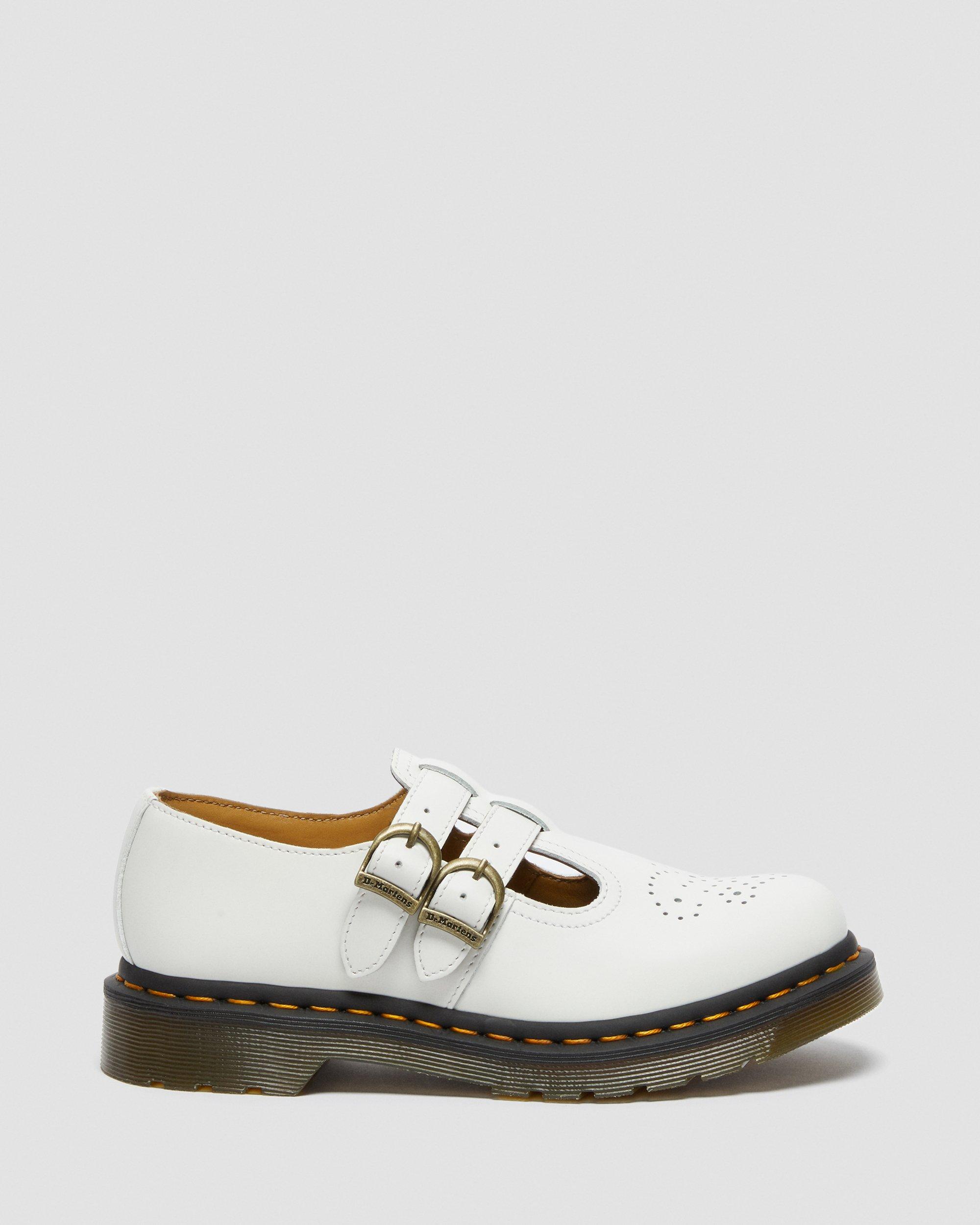 8065 Smooth Leather Mary Jane Shoes in WHITE | Dr. Martens™