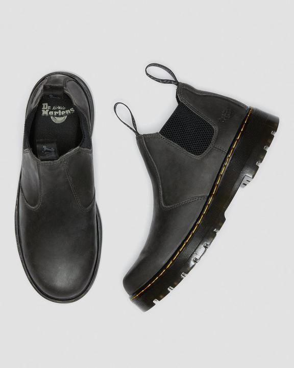 Hardie Leather Chelsea Boots, Grey | Dr. Martens