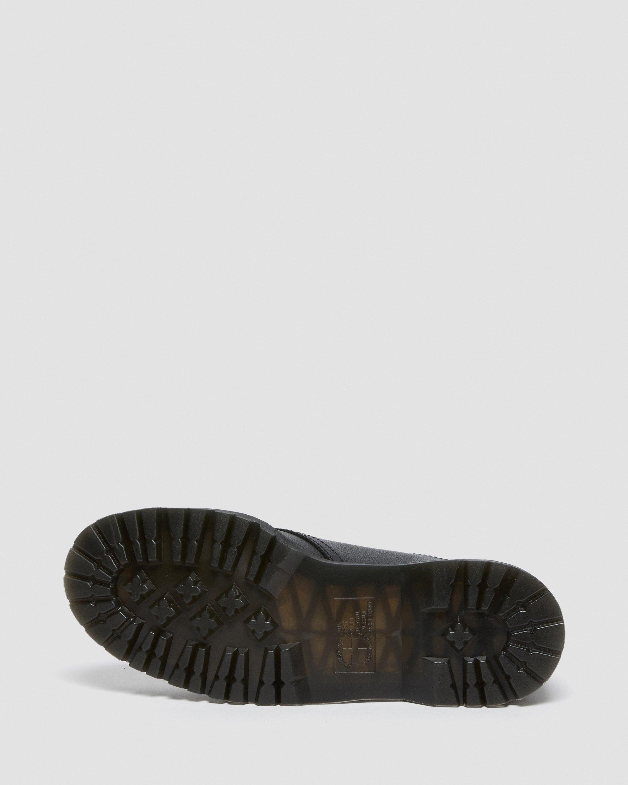 1461 Zip Tumbled Leather Oxford Shoes in BLACK | Dr. Martens™