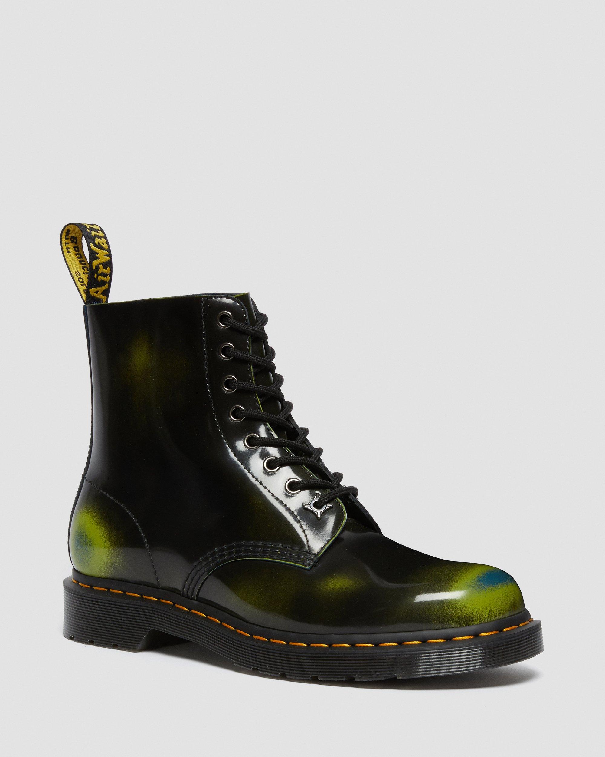 1460 Pascal Multi Arcadia Leather Lace Up Boots in BLACK+MARSH