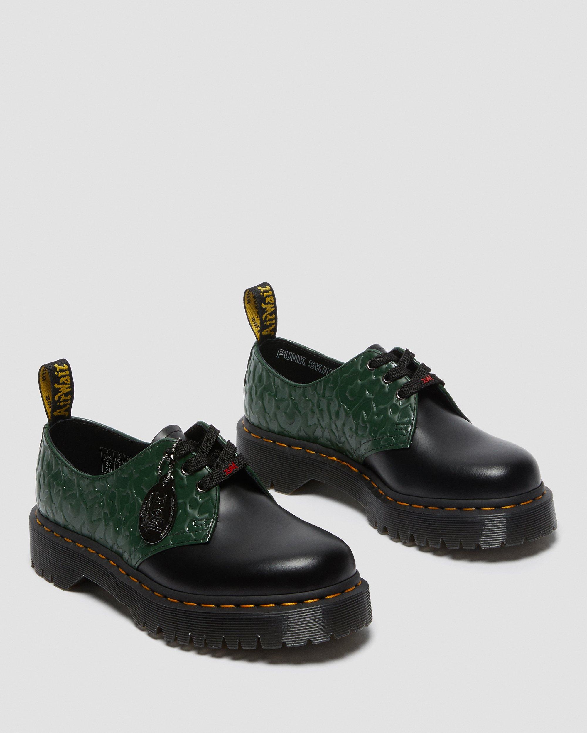 1461 Bex X-Girl Leather Oxford Shoes in BLACK+GREEN | Dr. Martens™