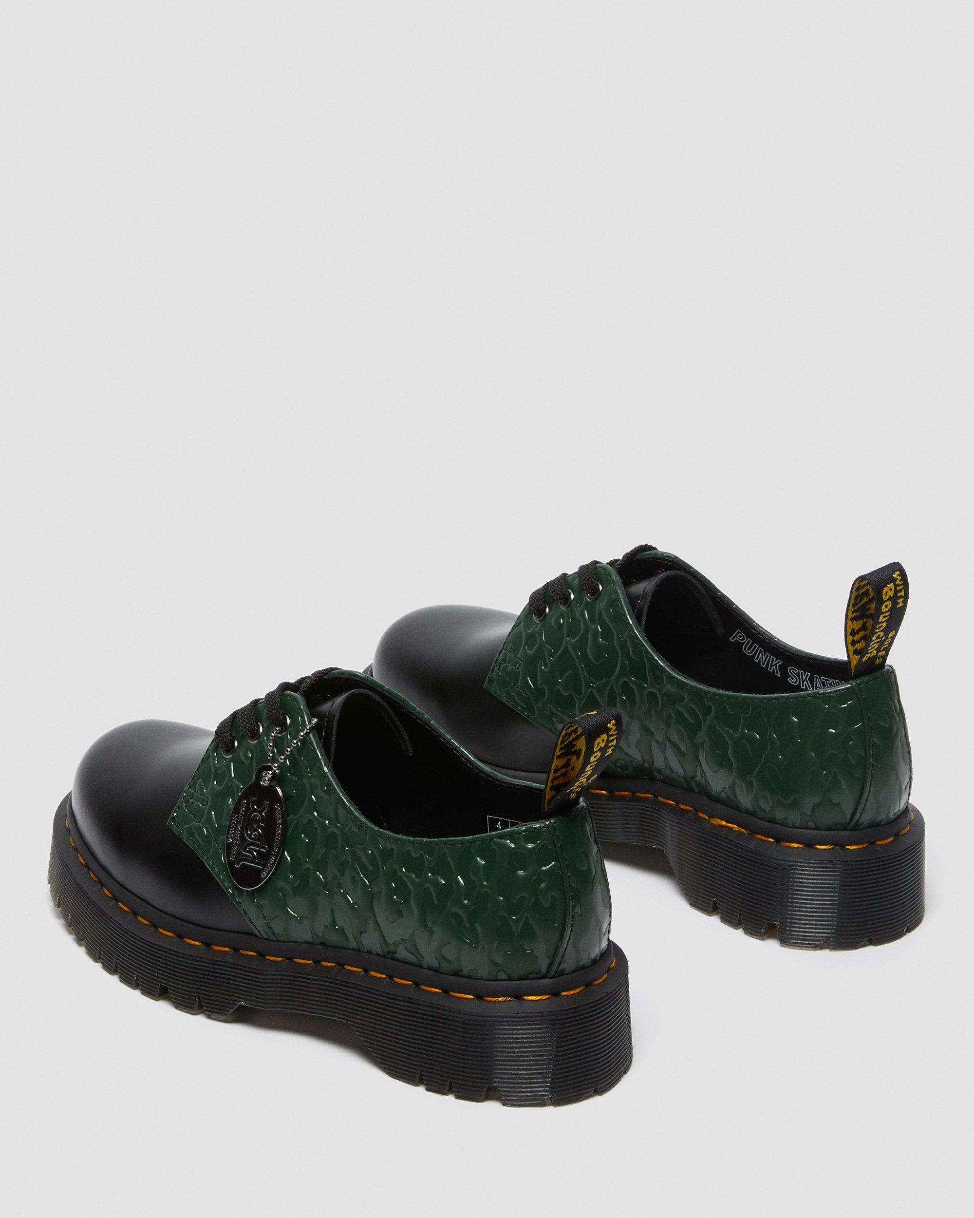 1461 Bex X-Girl Leather Oxford Shoes in BLACK+GREEN | Dr. Martens™