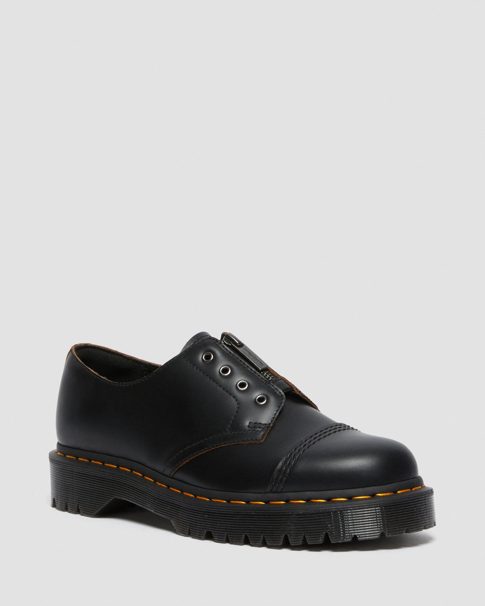 Smiths Laceless Bex Leather Shoes in Black | Dr. Martens