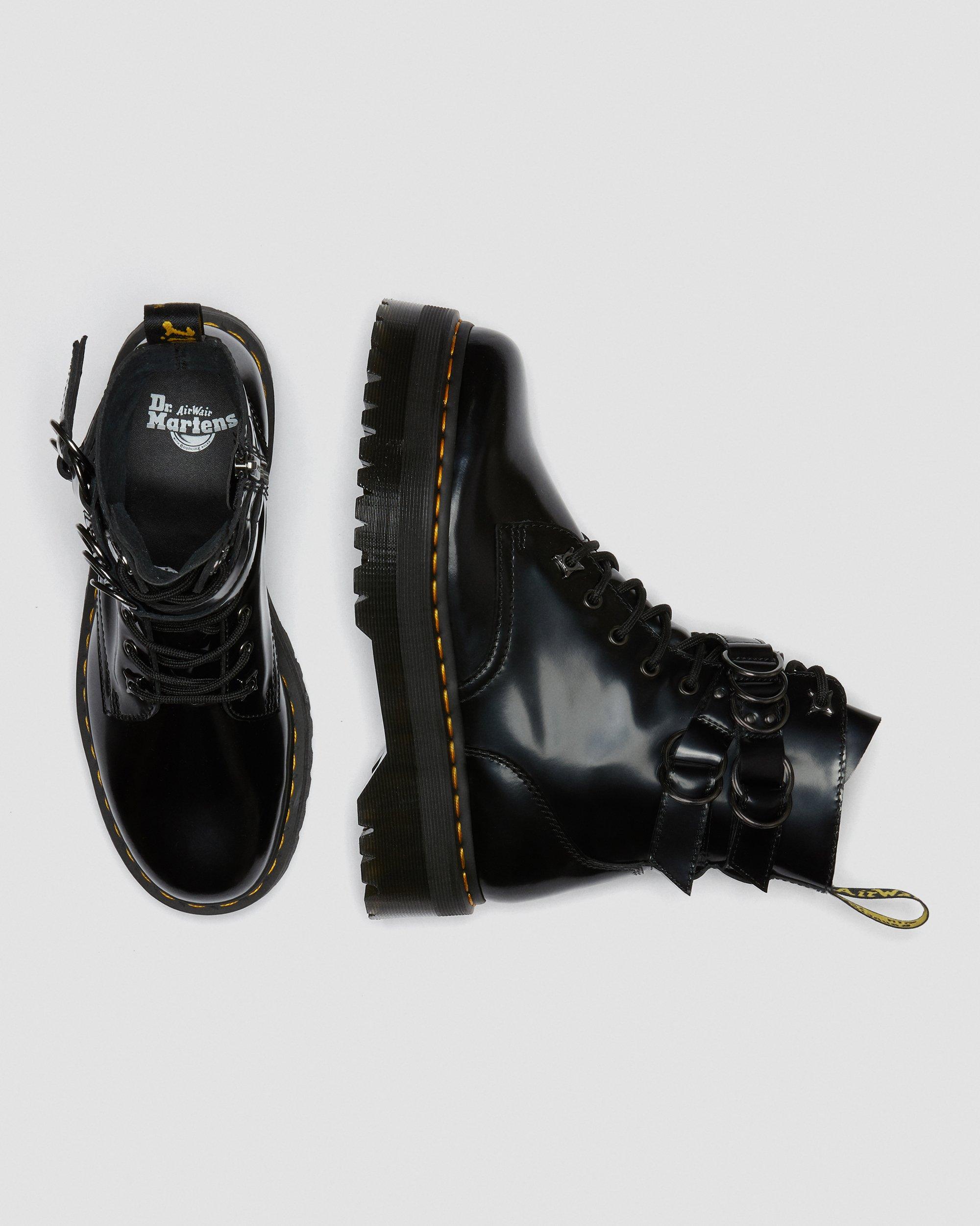 Dr. Martens Jadon Hardware Leather Platform Boot in Black